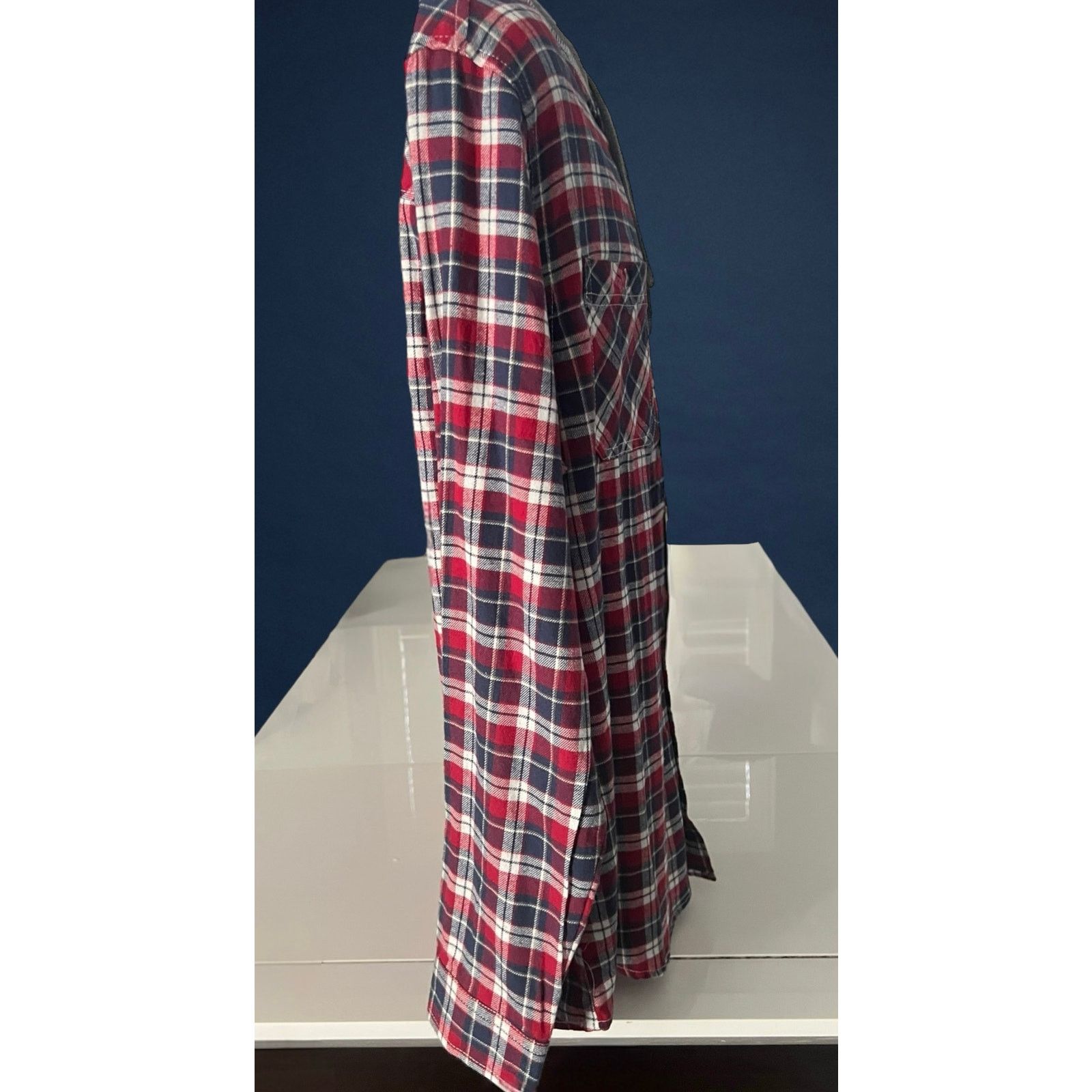 UNIONBAY UNIONBAY Men’s XL Flannel Shirt Hoodie Red Plaid Button Down Size US XL / EU 56 / 4 - 5 Thumbnail