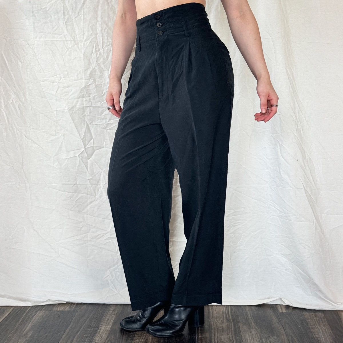 Comme des Garcons × Tricot Comme des Garcons Tricot Comme des Garcons FW 1989 Silk Pants Size 28" / US 6 / IT 42 - 4 Thumbnail