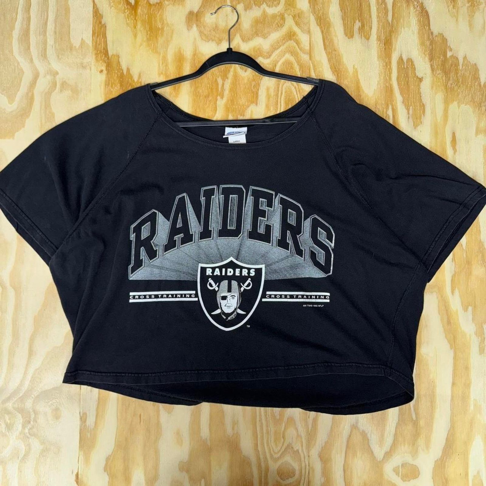 NFL Vintage 1990s raiders nfl CXT crop top femme t-shirt Size L / US 10 / IT 46 - 1 Thumbnail