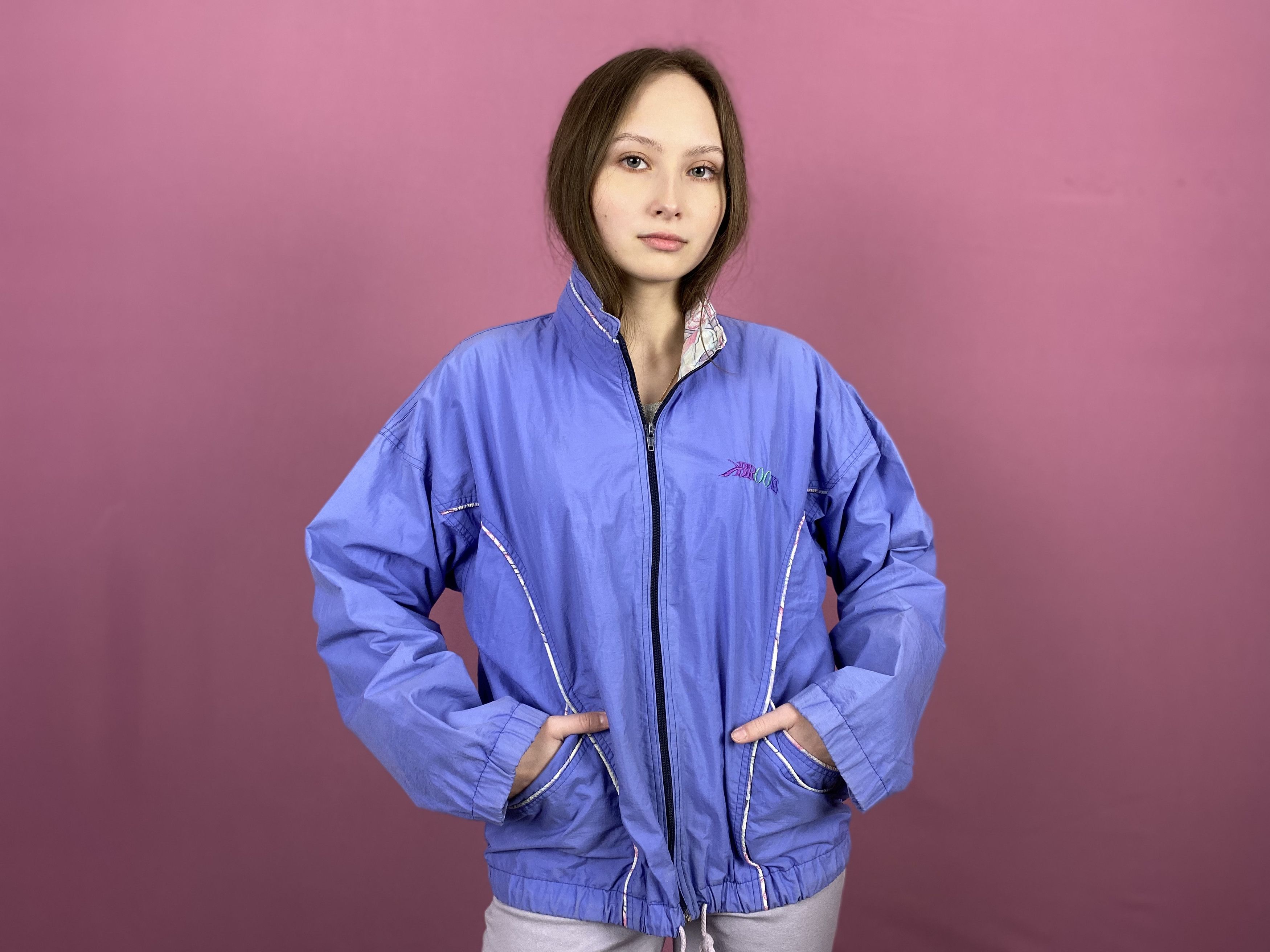 Vintage 90s Brooks Vintage Women's Windbreaker Jacket - S Blue Nylon Size S / US 4 / IT 40 - 4 Thumbnail