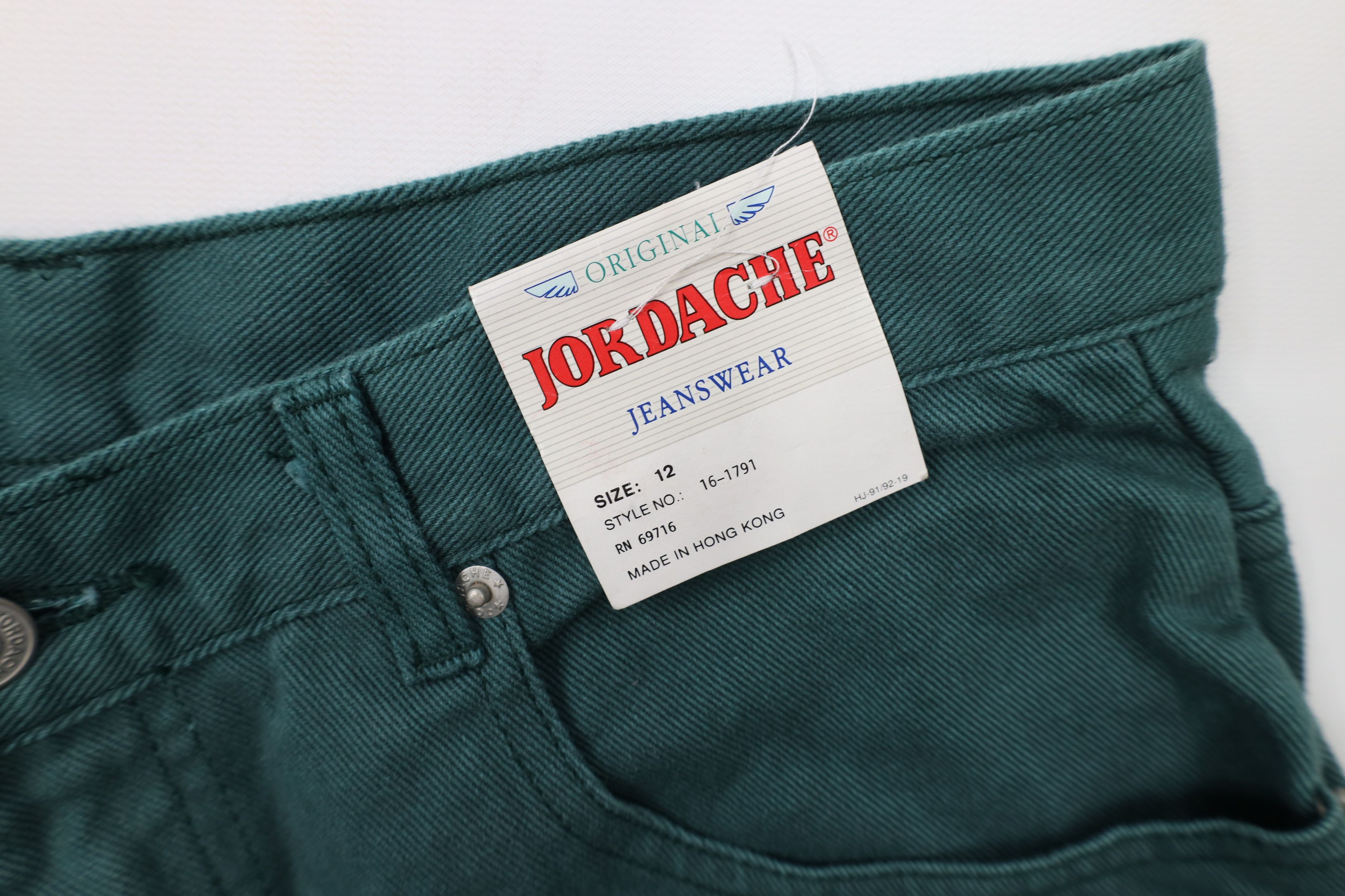 Vintage Deadstock Vintage 90s Streetwear Jean Shorts Jorts Green Size 34" / US 12 / IT 48 - 6 Thumbnail
