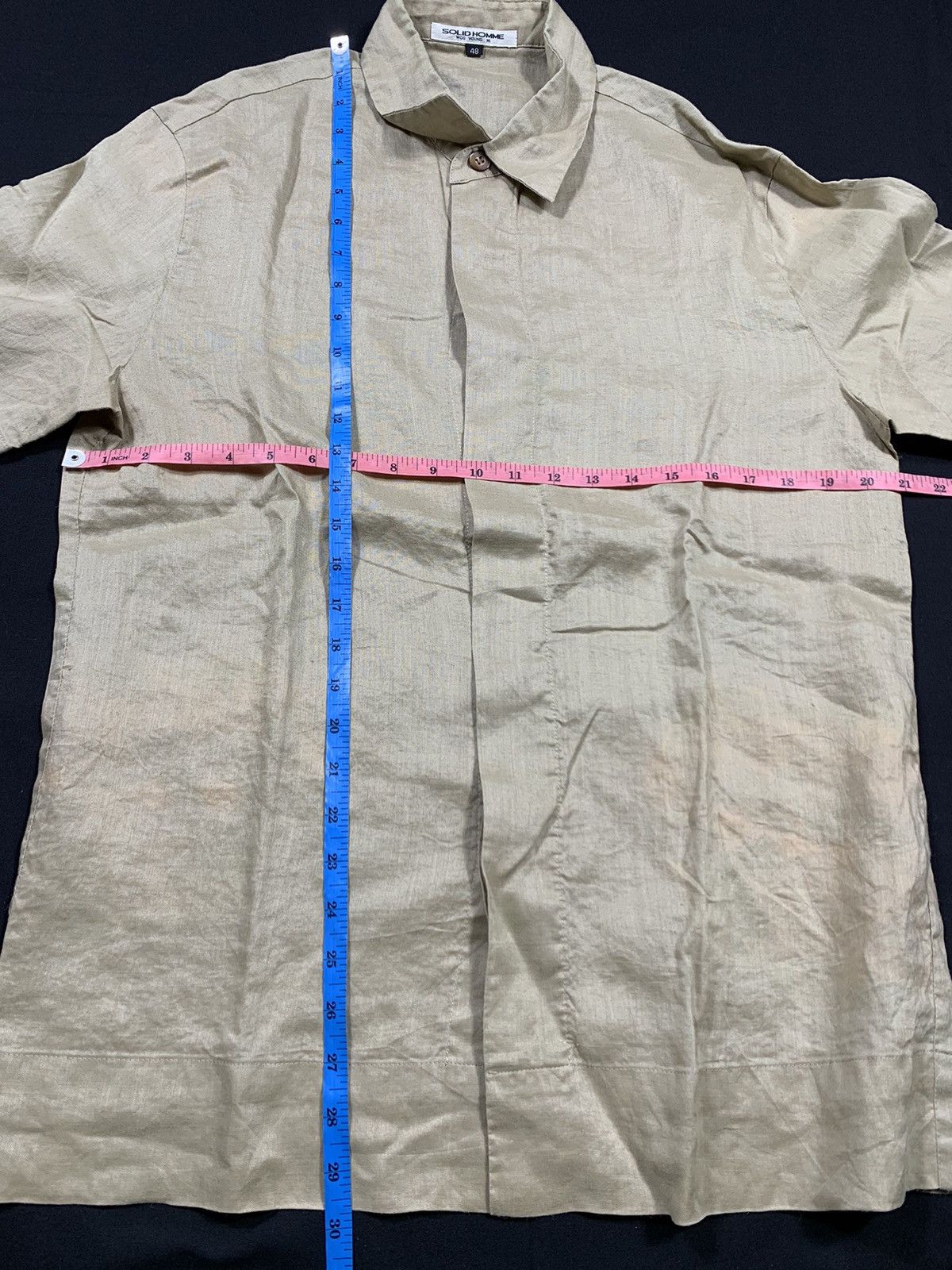 Solid Homme × Wooyoungmi SOLID HOMME collar Linen shirt Size US L / EU 52-54 / 3 - 7 Thumbnail
