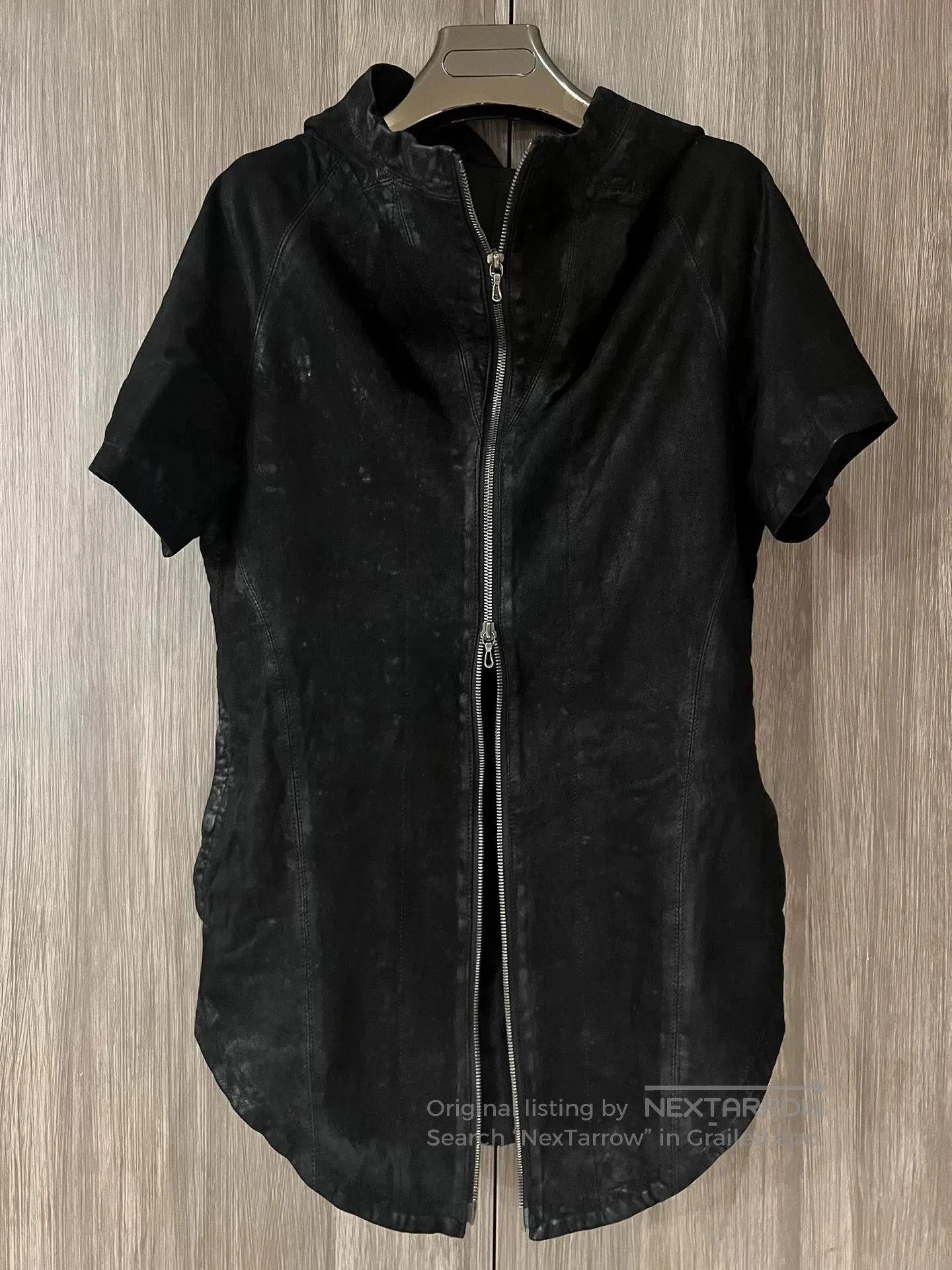 Julius Julius 7 Black Short Sleeve Hooded Jacket. Size US M / EU 48-50 / 2 - 2 Thumbnail