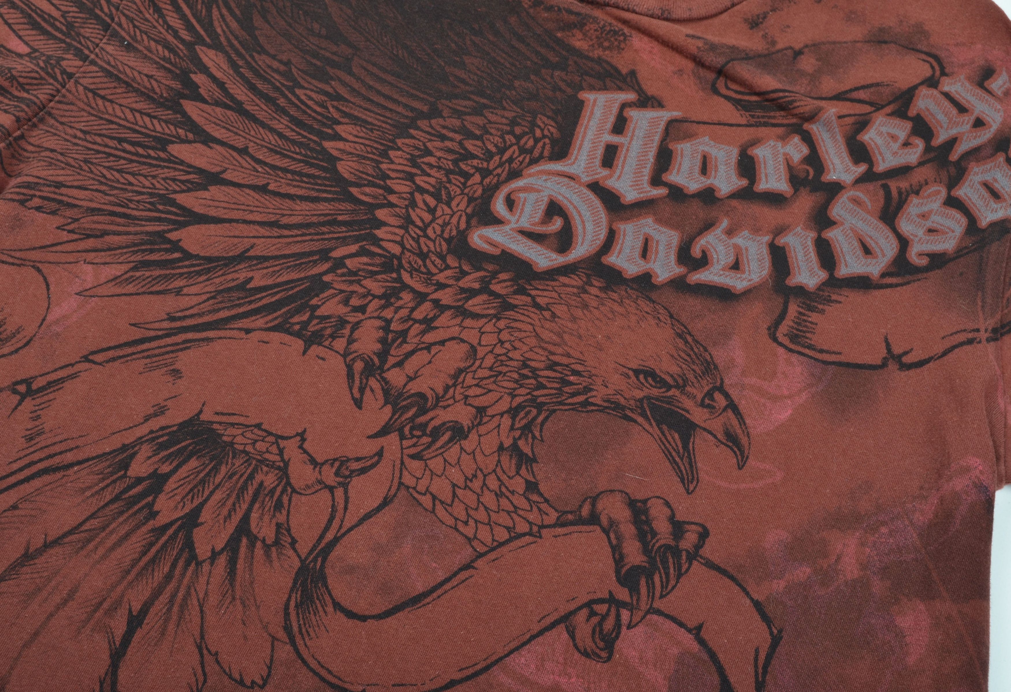 Harley Davidson Harley Davidson Y2K Grunge Biker Big Eagle 2009 Tee Size US L / EU 52-54 / 3 - 5 Thumbnail