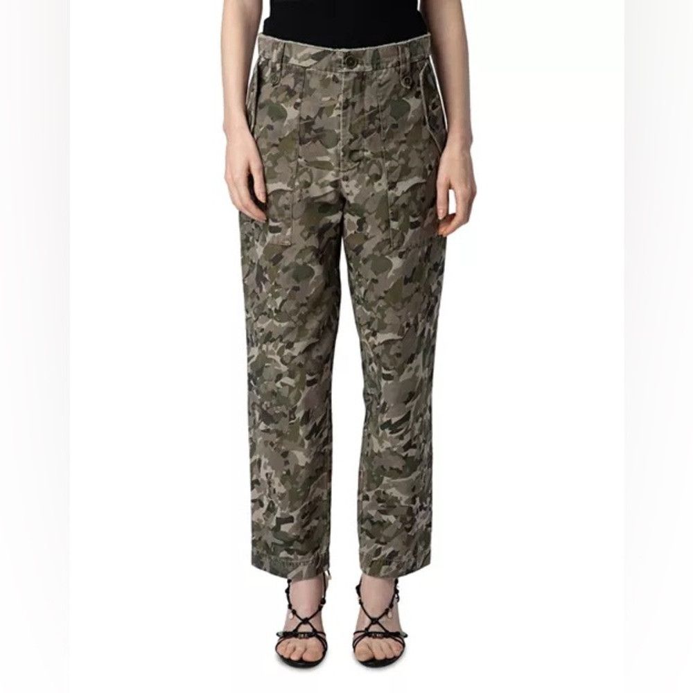 Zadig & Voltaire Zadig & Voltaire Pilote Camo Heart Print Cropped Combat Pan Size 28" / US 6 / IT 42 - 3 Thumbnail