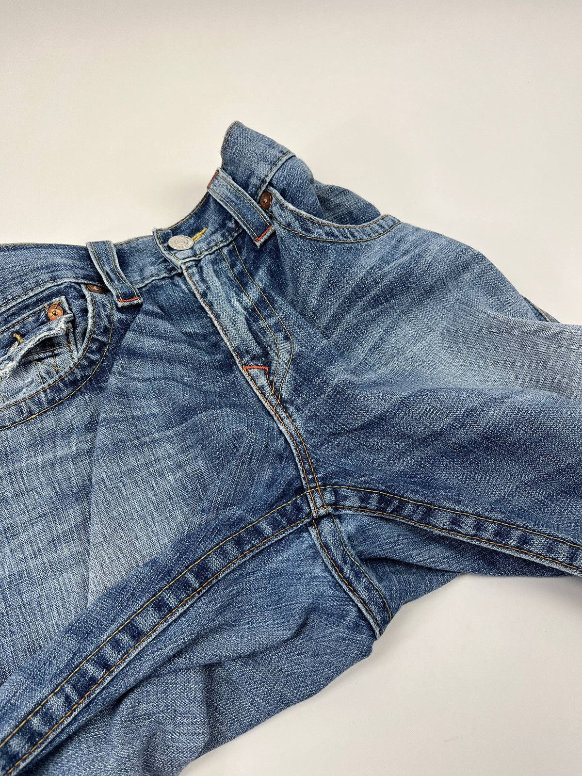 True Religion Billy Bootcut Jeans Made in USA 🇺🇸 Vintage Y2K BlueDenimFlare Size US 31 - 7 Thumbnail