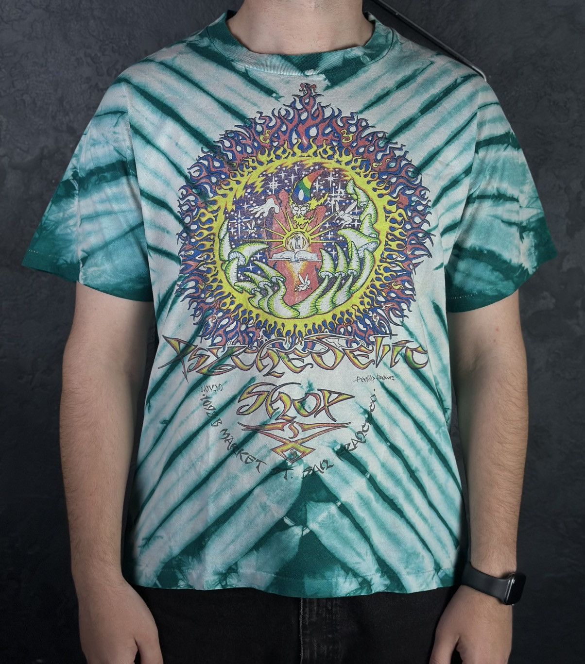Fruit Of The Loom × Grateful Dead 80’s Grateful Dead Mikio Phillip Brown Psychedelic Shop RARE Size US XL / EU 56 / 4 - 1 Thumbnail