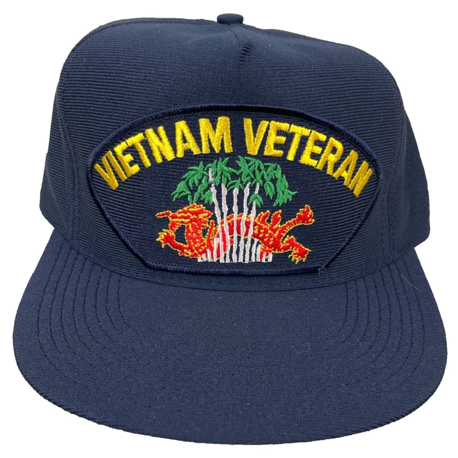 Vintage VINTAGE Eagle Crest Hat Cap Snapback One Size Blue 90s Dragon USA Military Army 80s Retro Logo Mens Size ONE SIZE - 2 Thumbnail