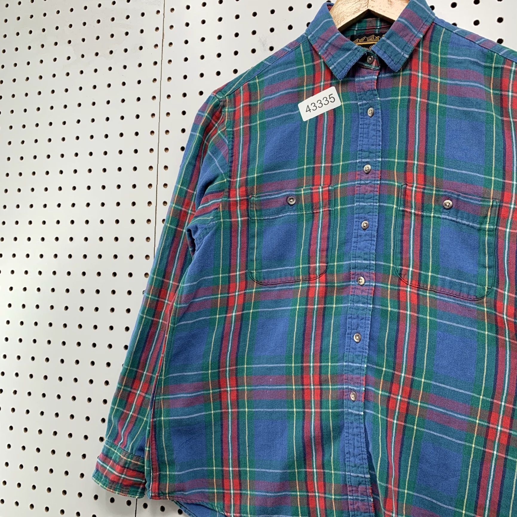Eddie Bauer VTG Eddie Bauer Plaid Button-Up Shirt Women S 12 Blue Long Sleeve Cotton Made USA Ladies Shirt 90s Style Mens Women? Size XL / US 12-14 / IT 48-50 - 7 Thumbnail
