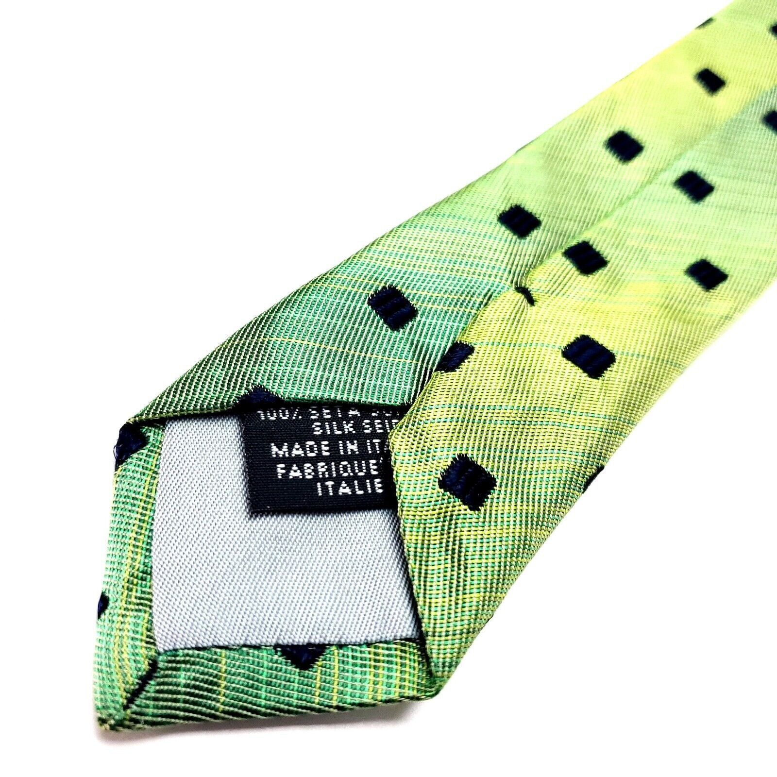 Kenzo Kenzo Homme Green Silk Tie Woven Geometric Size ONE SIZE - 5 Thumbnail