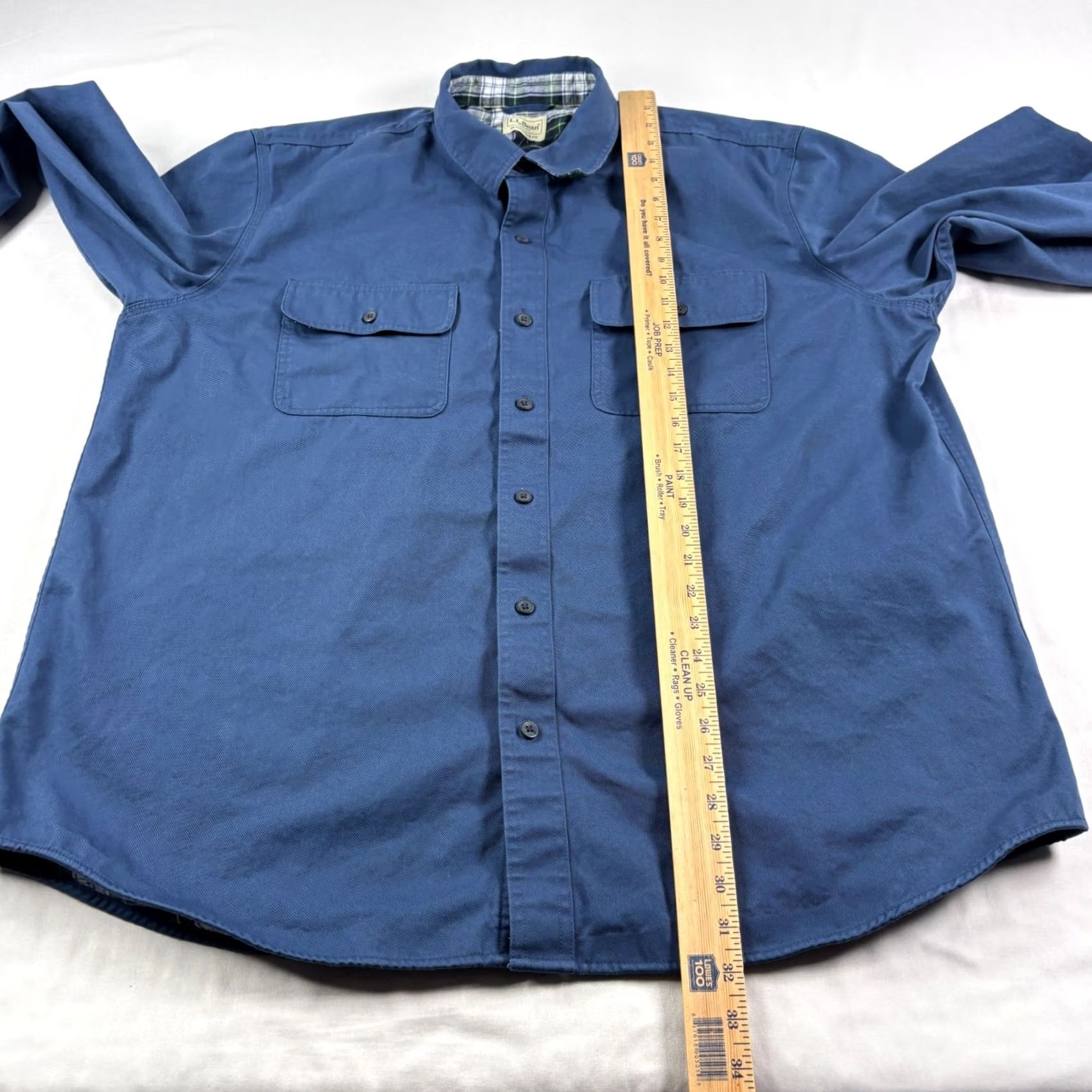 Vintage VINTAGE LL Bean Hurricane Shirt Jacket Mens 2XL Blue Flannel Lined Shacket Button Up Size US XXL / EU 58 / 5 - 5 Thumbnail