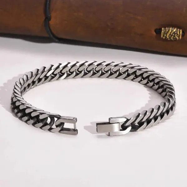 Vintage Chunky Retro Cuban Chain Bracelets Size ONE SIZE - 3 Thumbnail