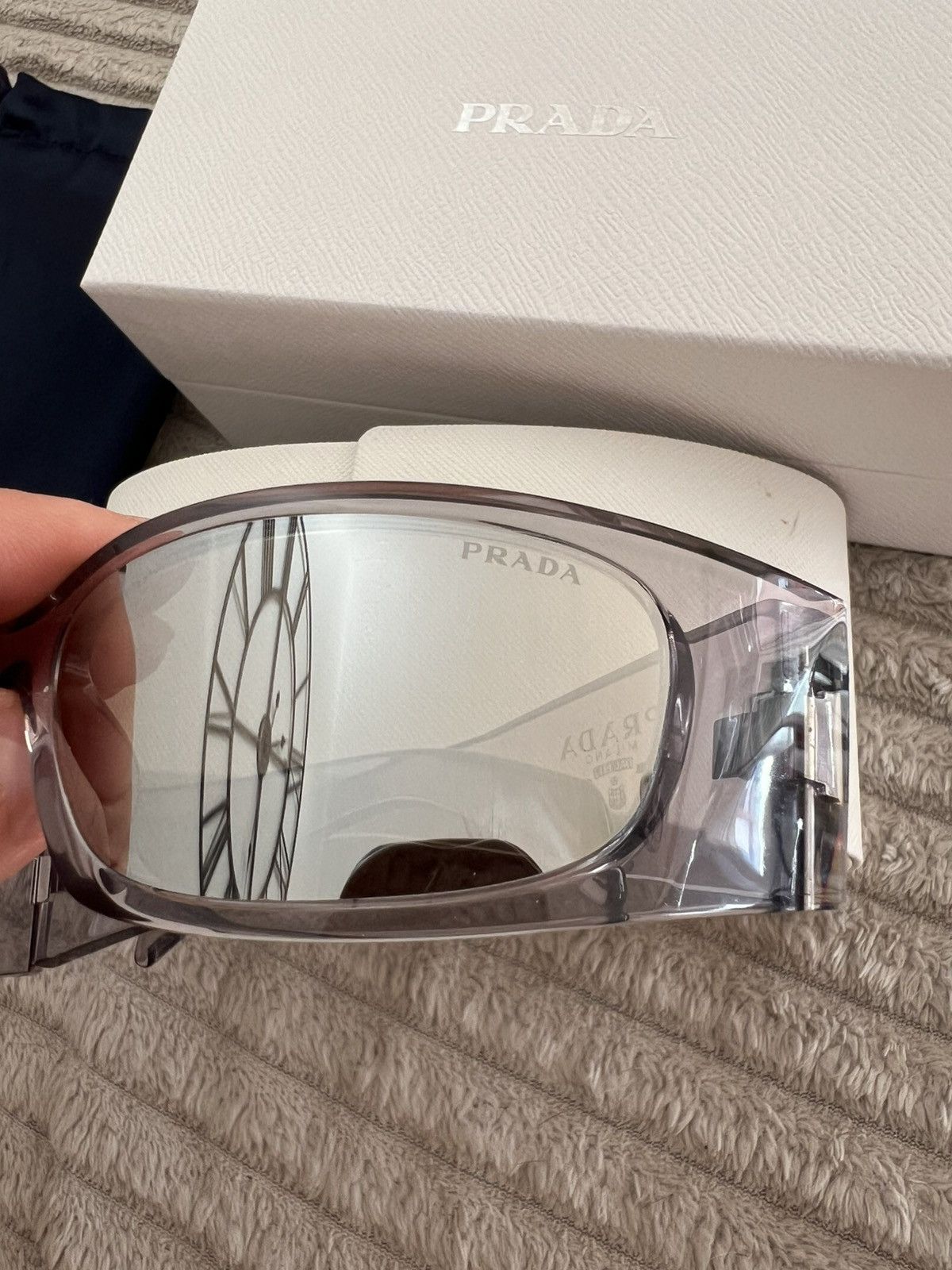 Prada Sunglasses PRADA 0PR A19S ‘Transparent Grey’ Size ONE SIZE - 7 Thumbnail
