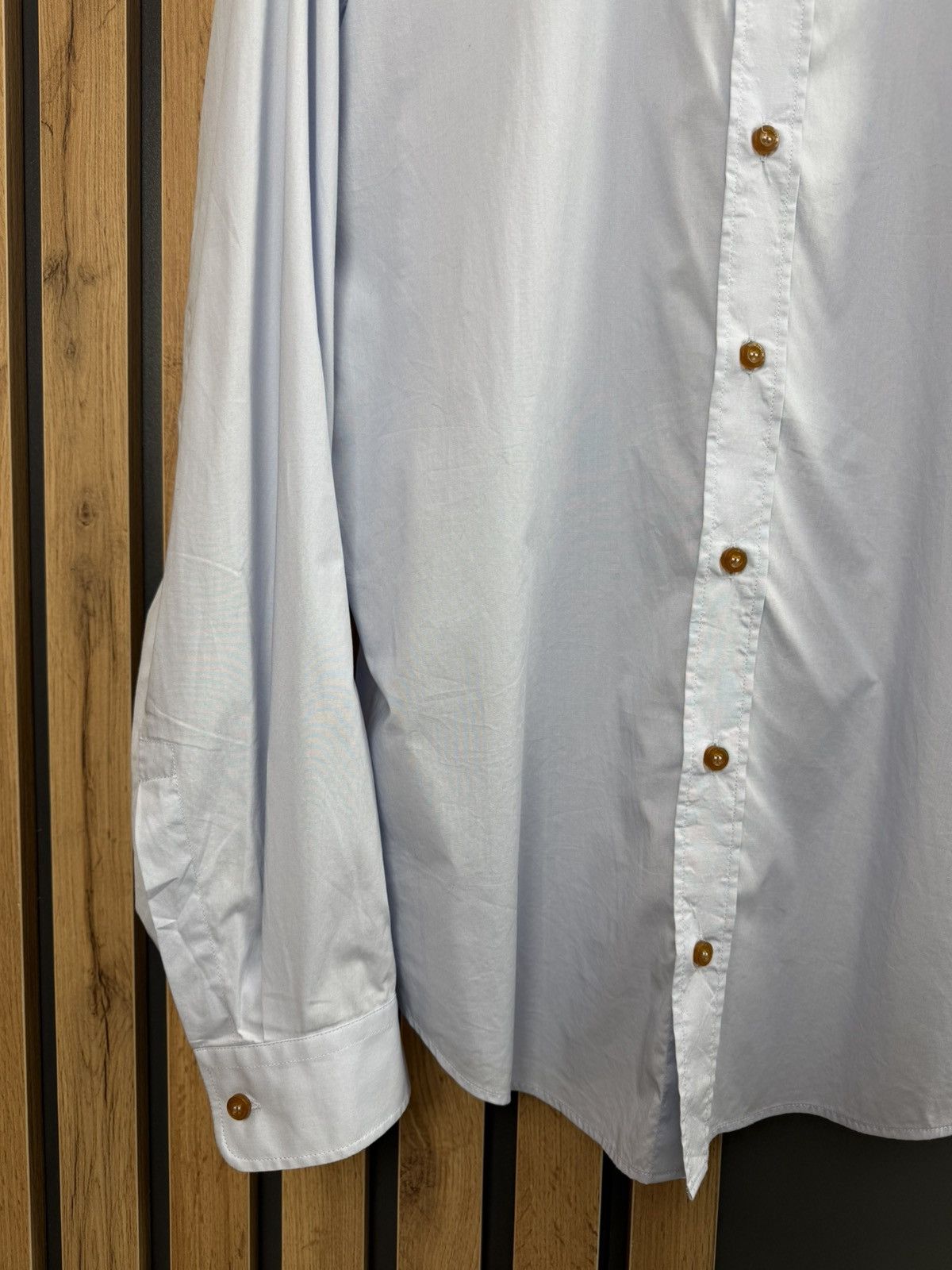 Vivienne Westwood Vivienne Westwood Man Light Blue Shirt Orb Logo Size 56 Size US XL / EU 56 / 4 - 5 Thumbnail
