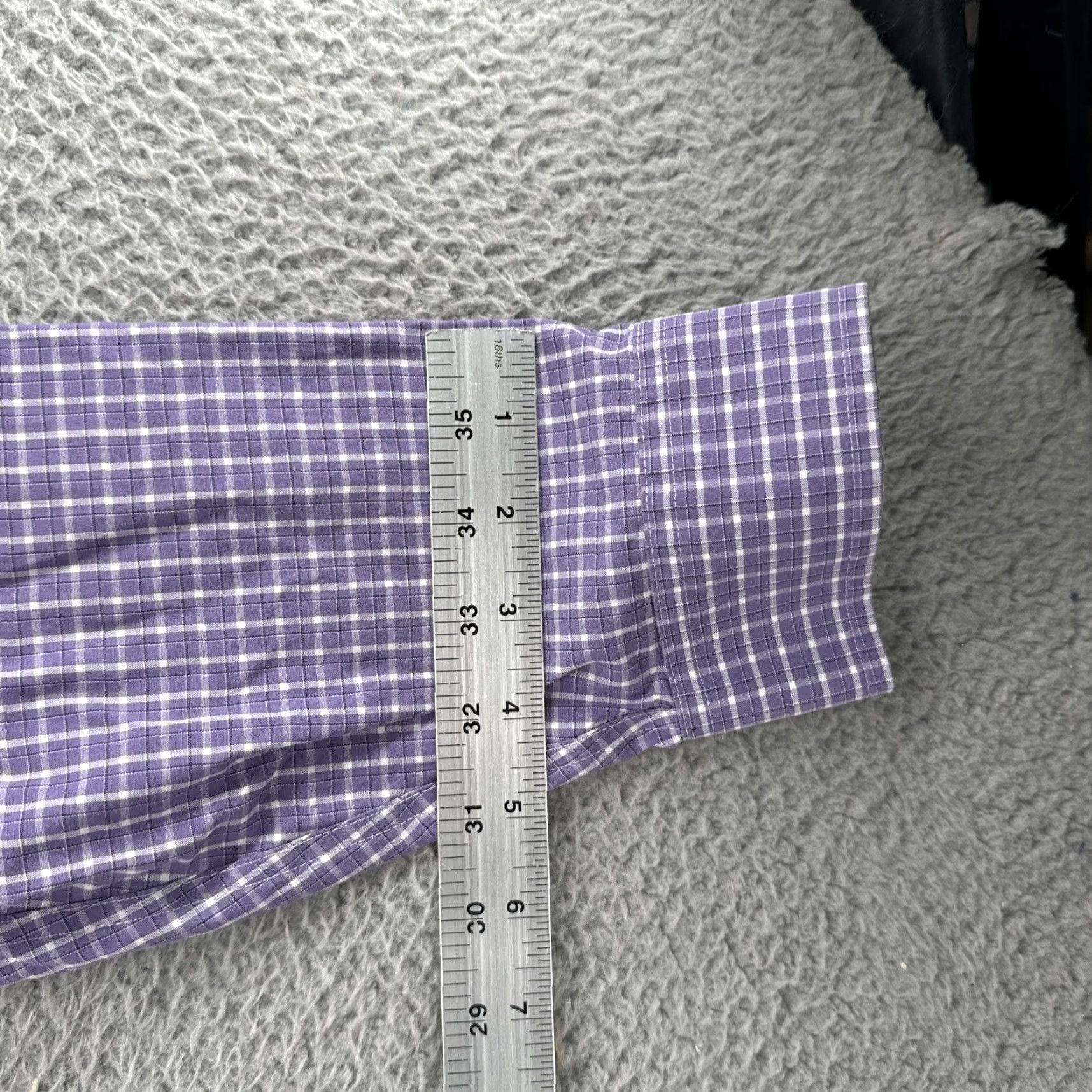Eddie Bauer Eddie Bauer Dress Shirt Mens Purple Wrinkle Resistant Relaxed Fit Button Up XLT Size 46R - 7 Thumbnail