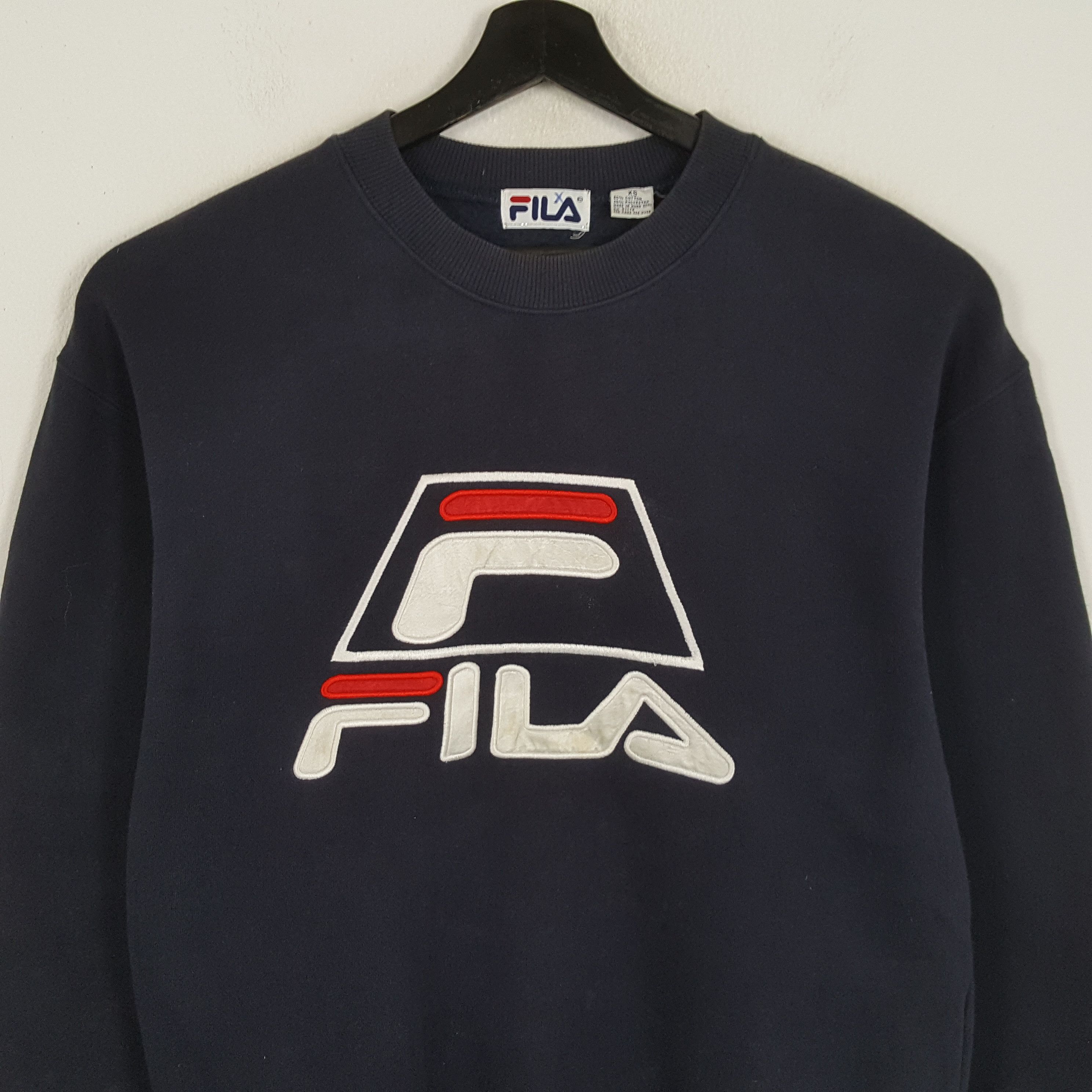 Fila × Vintage FILA Center Logo Spellout Design Sweatshirt Size US L / EU 52-54 / 3 - 2 Thumbnail