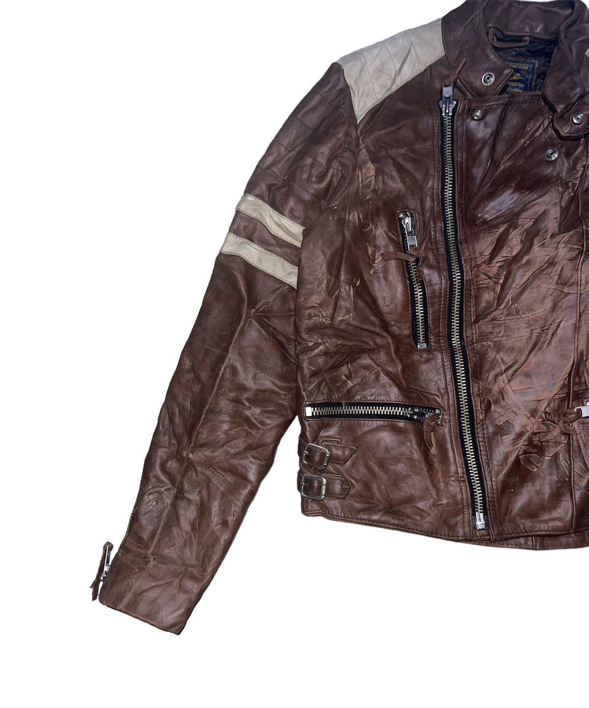 Vintage WILLIE Retro Racing Jacket Zipper Chest Buckle Straps Size US S / EU 44-46 / 1 - 7 Thumbnail