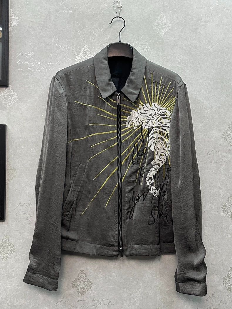 Haider Ackermann Haider Ackermann Silk white tiger embroidered jacket Size US L / EU 52-54 / 3 - 3 Thumbnail