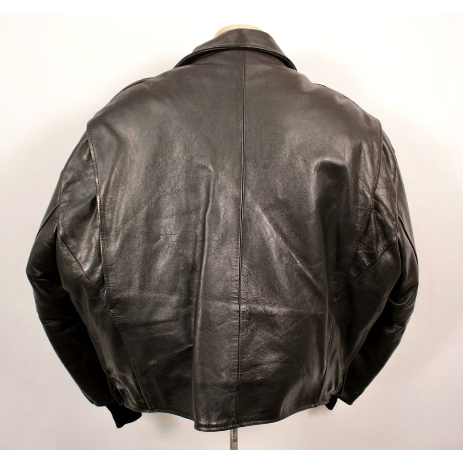 Vintage VTG Taylor's Leatherwear Police Leather Jacket Motorcycle Biker Black XL Mens Leather Jacket Size US XL / EU 56 / 4 - 2 Thumbnail