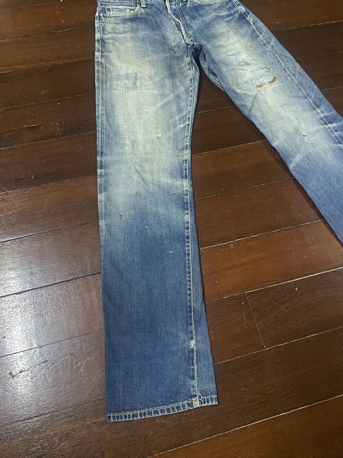 Burgus Plus Vintage Burgus Plus Hinoya Co Distressed mud wash Selvedge Size US 30 / EU 46 - 3 Thumbnail