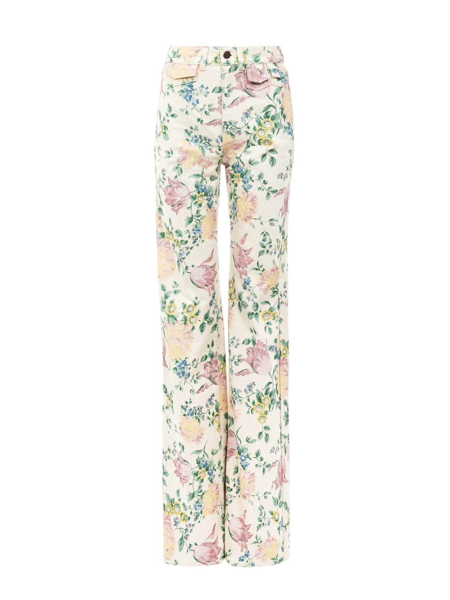 Chloe o1loc1c10326 High-Rise Flare Jeans in Grizzled Blue Size 28" / US 6 / IT 42 - 1 Thumbnail