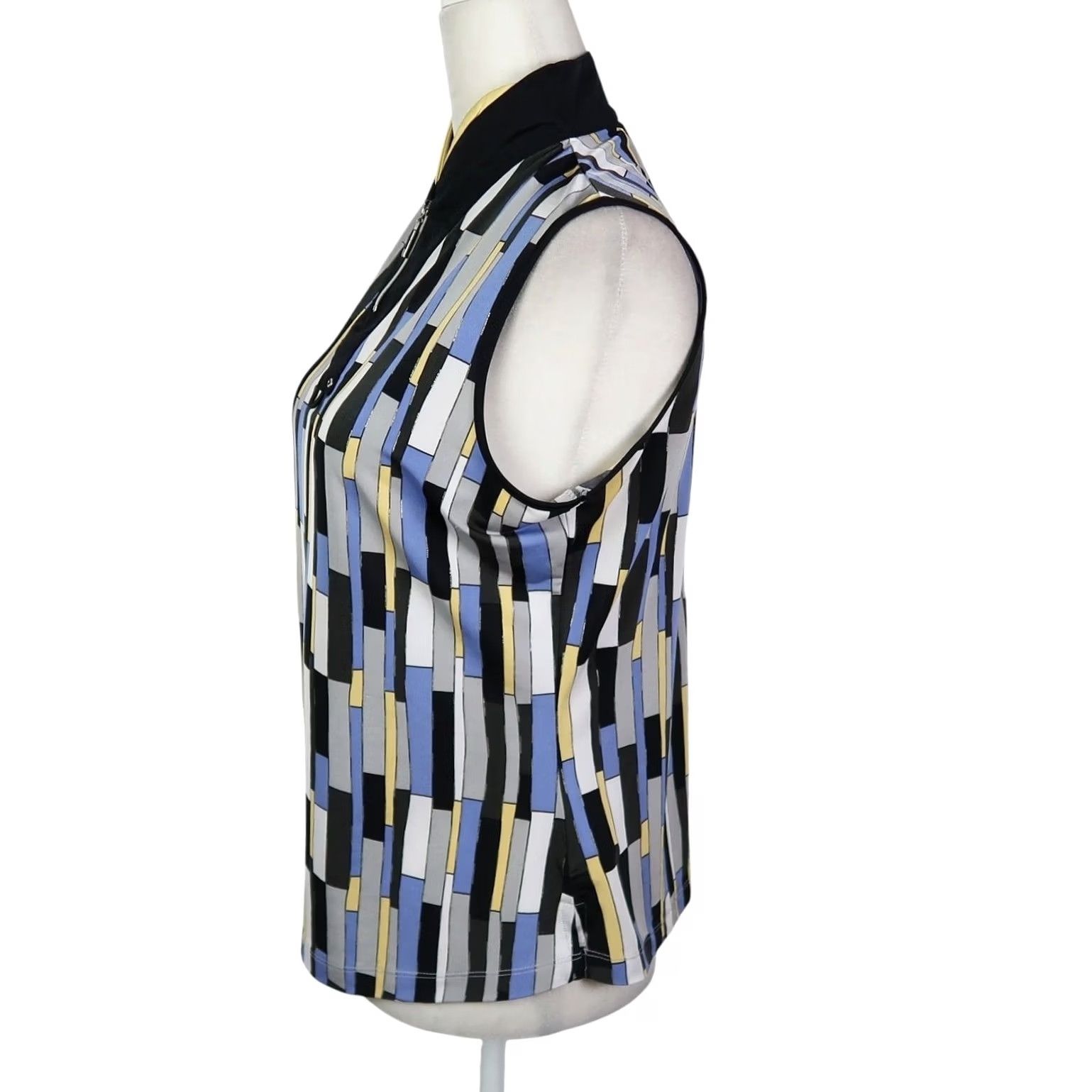 Vintage VINTAGE Jamie Sadock Black Purple Geo Print Golfing Top S Sleeveless 1/4 Zip Womens 90s Geometric Spring Summer Short Tank Yellow Size S / US 4 / IT 40 - 3 Thumbnail