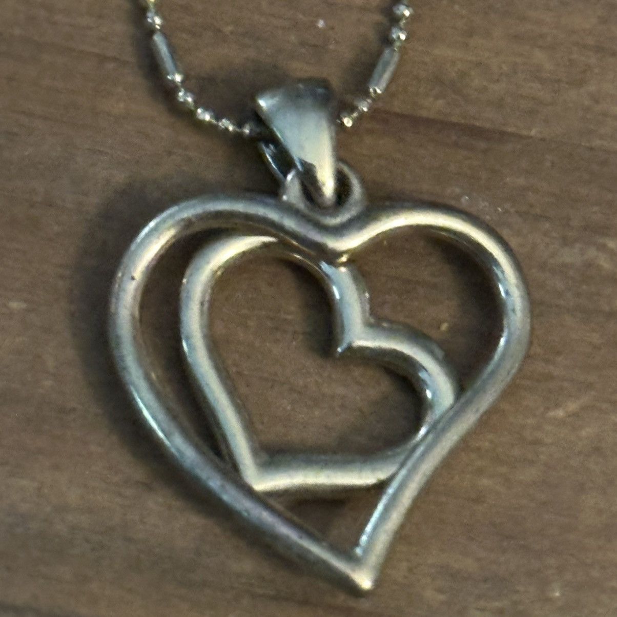 Other Gold tone double outline heart pendant necklace Size ONE SIZE - 3 Thumbnail