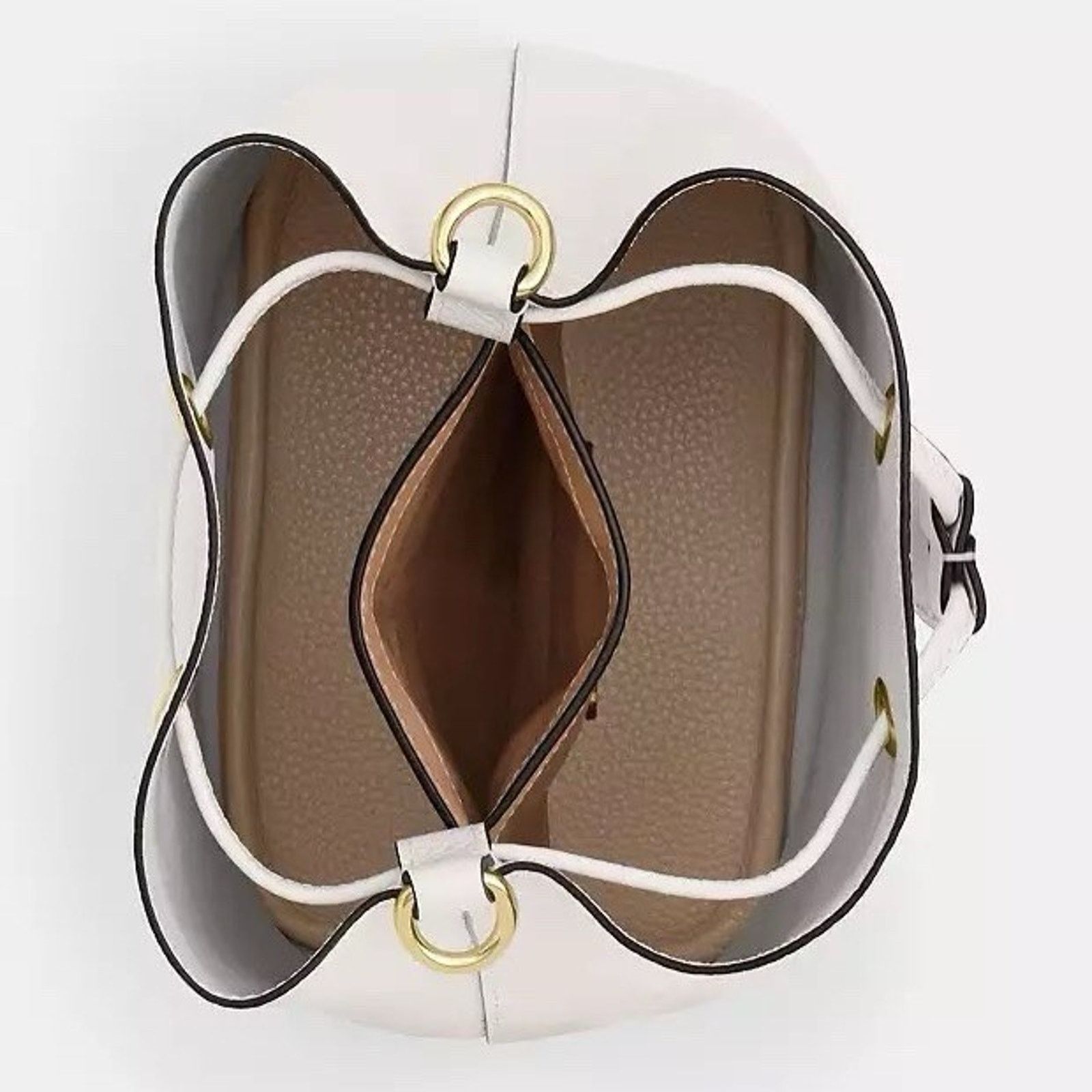 Coach NWT Coach Rowan Bucket Bag Leather CBH06 Gold/Chalk Size ONE SIZE - 11 Thumbnail