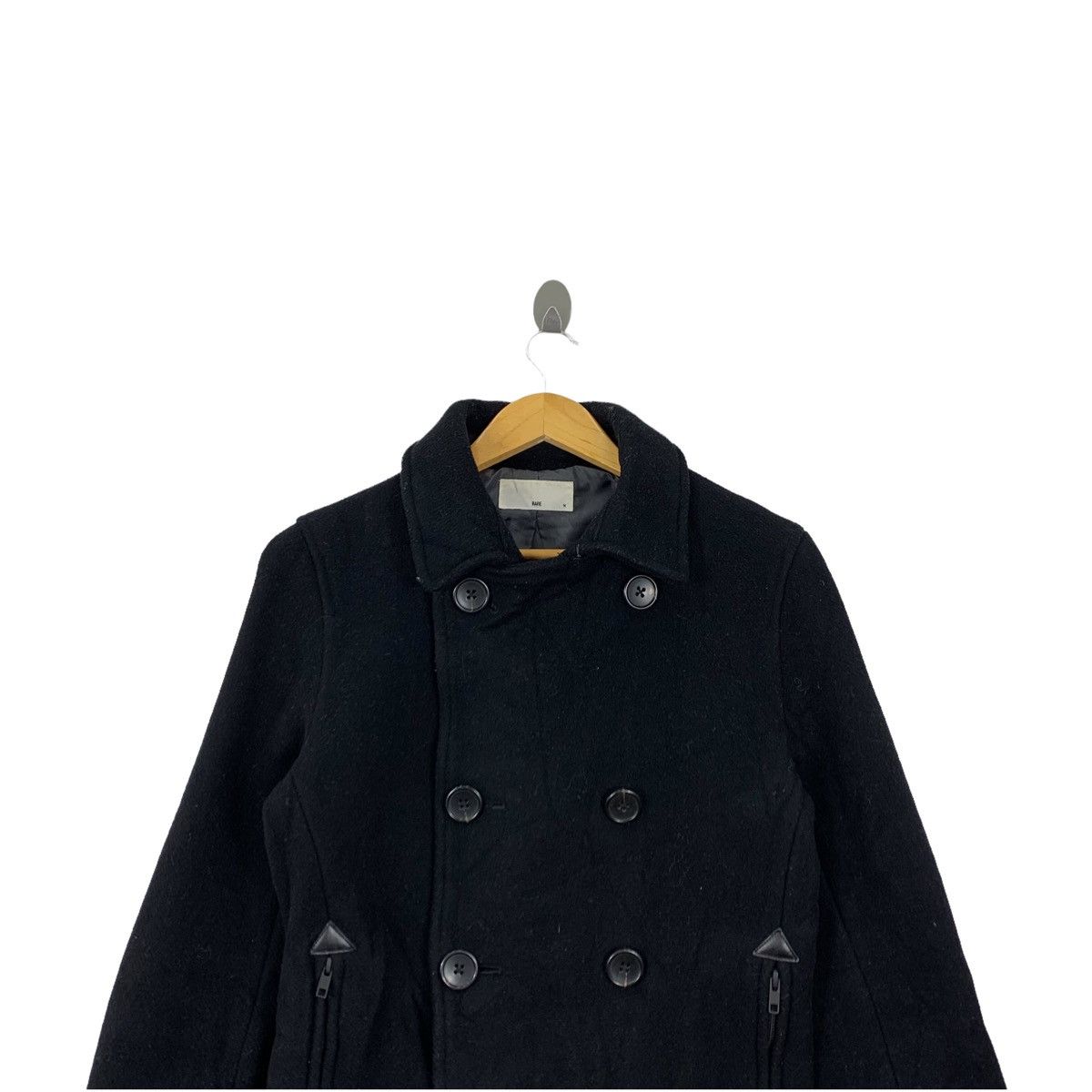 HARE Vintage HARE Japanese Brand Designer Wool Peacoat Jacket Size S / US 4 / IT 40 - 3 Thumbnail