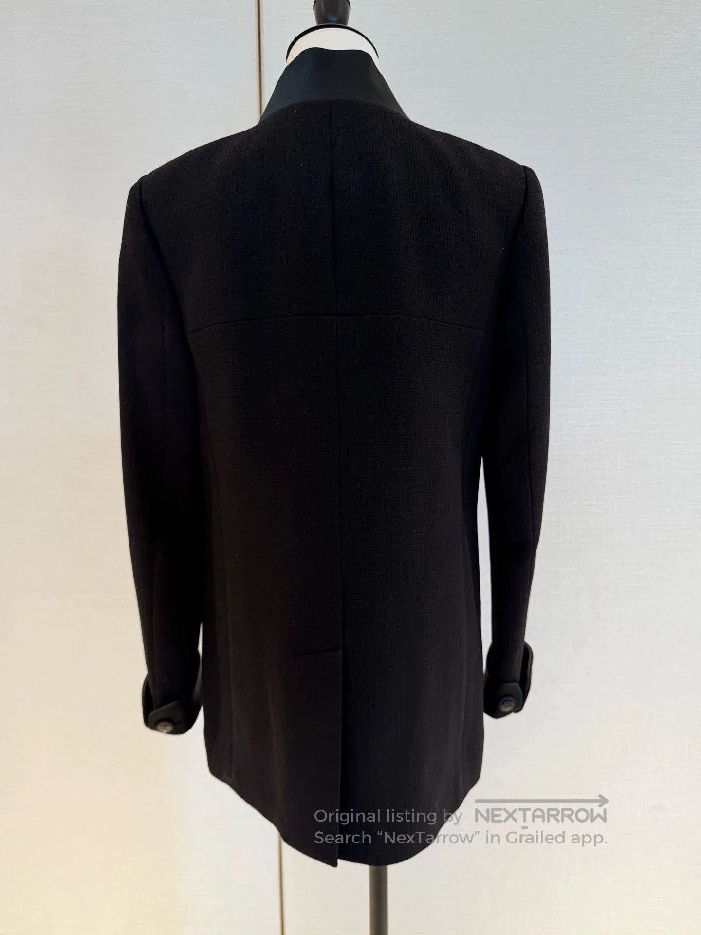 Chanel Chanel 18SS Black Wool Satin Blazer. Size US S / EU 44-46 / 1 - 2 Thumbnail
