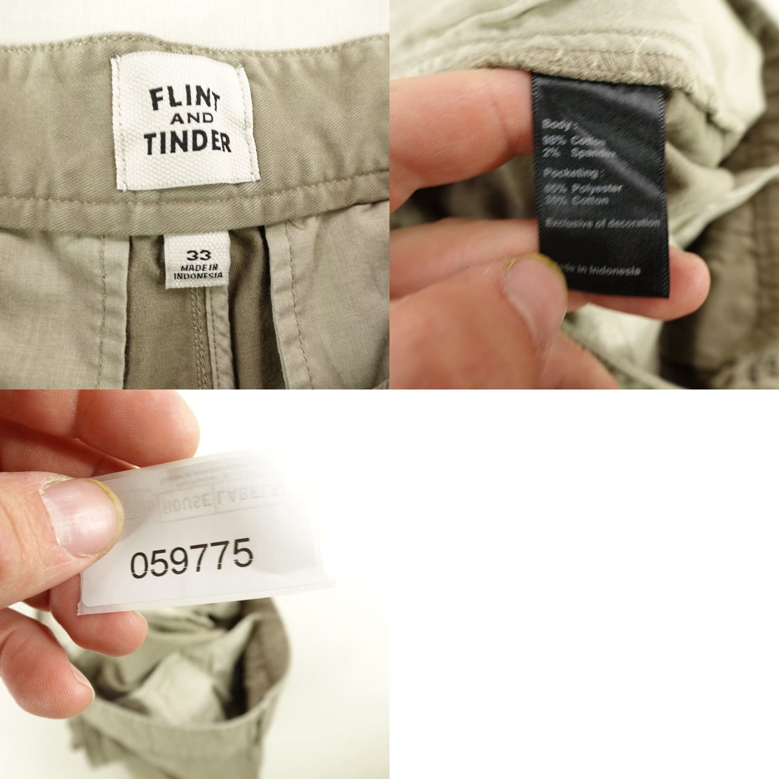 Flint And Tinder Flint And Tinder Shorts Mens 33 Khaki Beige Canvas Chino Flex Work Pockets Stretch Inseam 9in Casual Size US 36 / EU 52 - 8 Thumbnail
