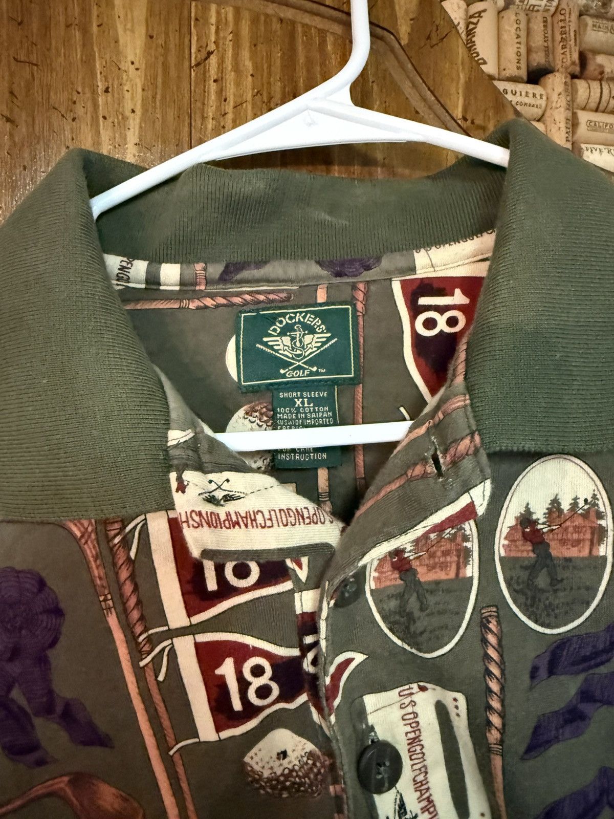 Dockers × Vintage Vintage 90’s Dockers US Open Cotton graphic print polo shirt Size US XL / EU 56 / 4 - 5 Thumbnail