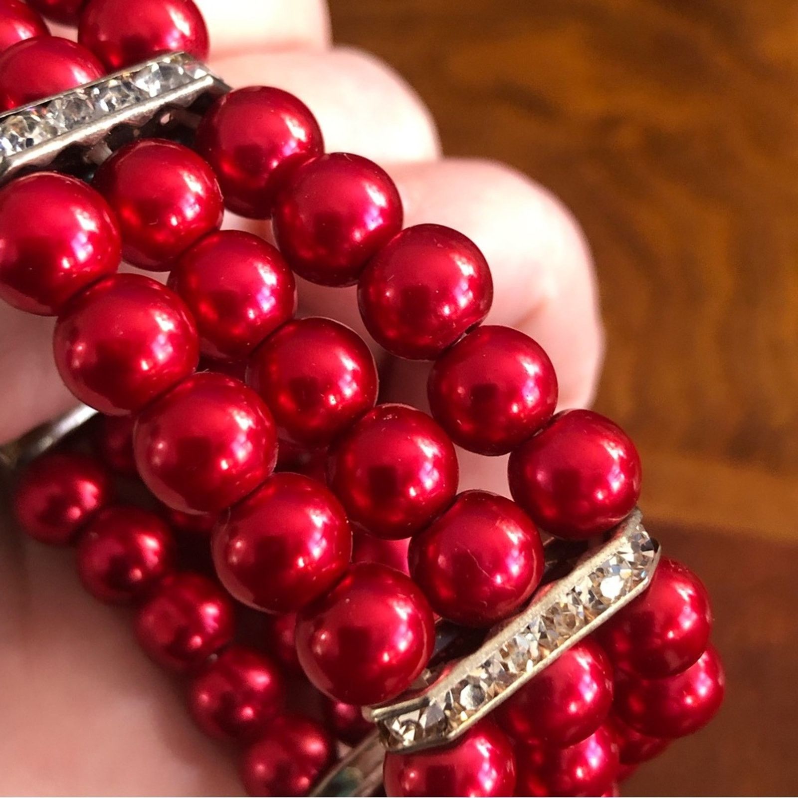 Jewelry Figaro Couture red Pearl watch and bracelet set in box Size ONE SIZE - 8 Thumbnail