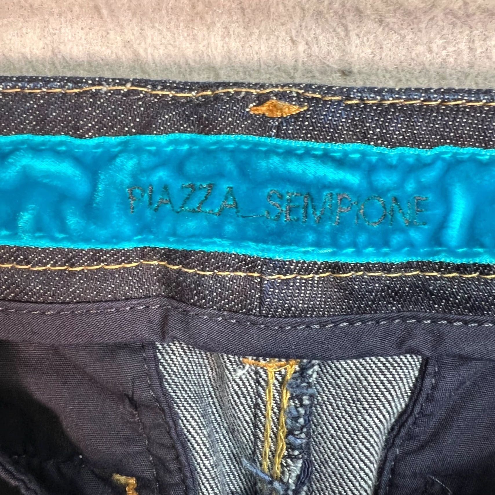 Piazza Sempione Piazza Sempione Womens Denim Riding Pants 28 Inch Waist Blue Button Detailing Size 28" / US 6 / IT 42 - 3 Thumbnail