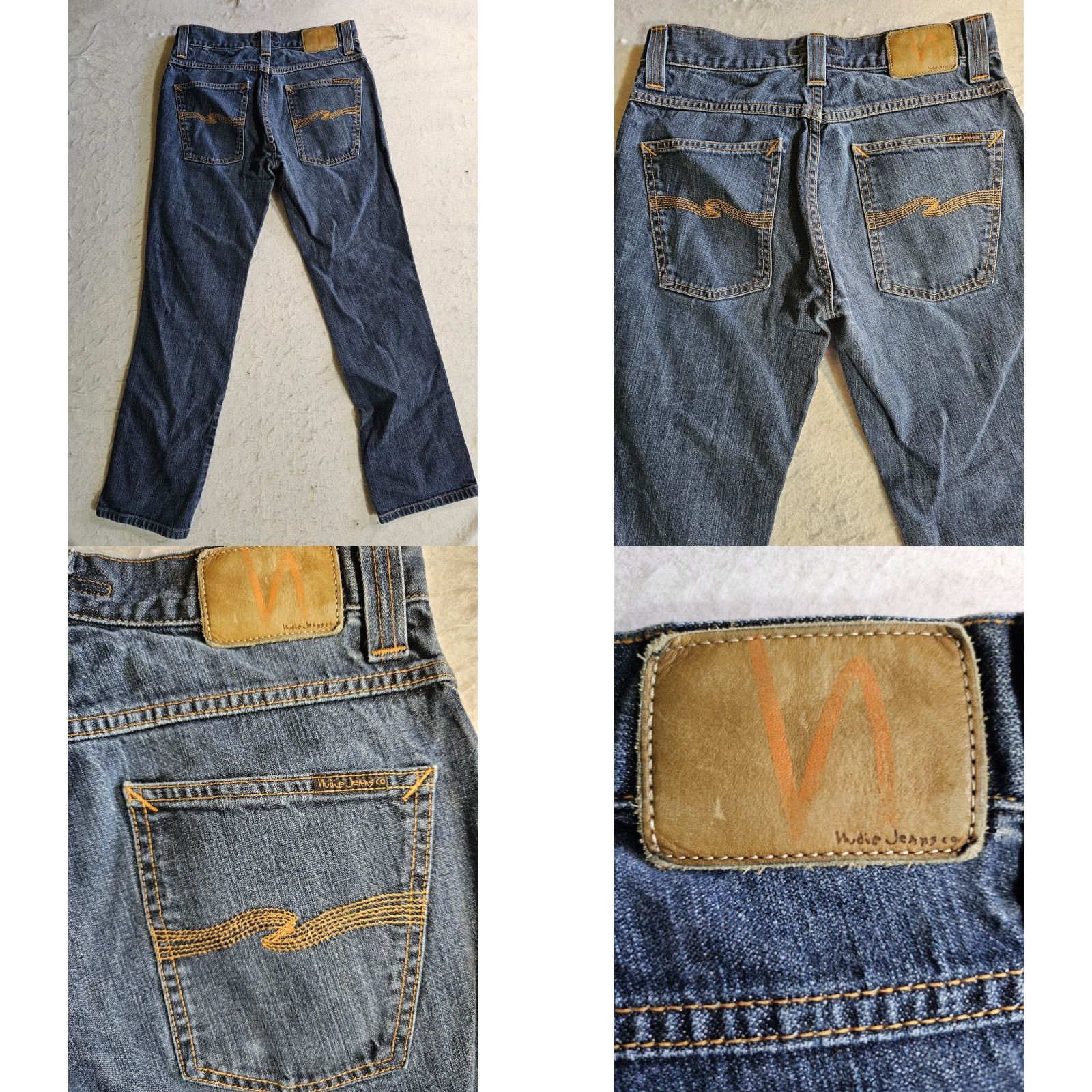 Nudie Jeans Nudie Jeans Slim Jim Straight Jeans Men 34x32 Slimming Raw Denim Blue 90s Mens Size US 32 / EU 48 - 8 Thumbnail