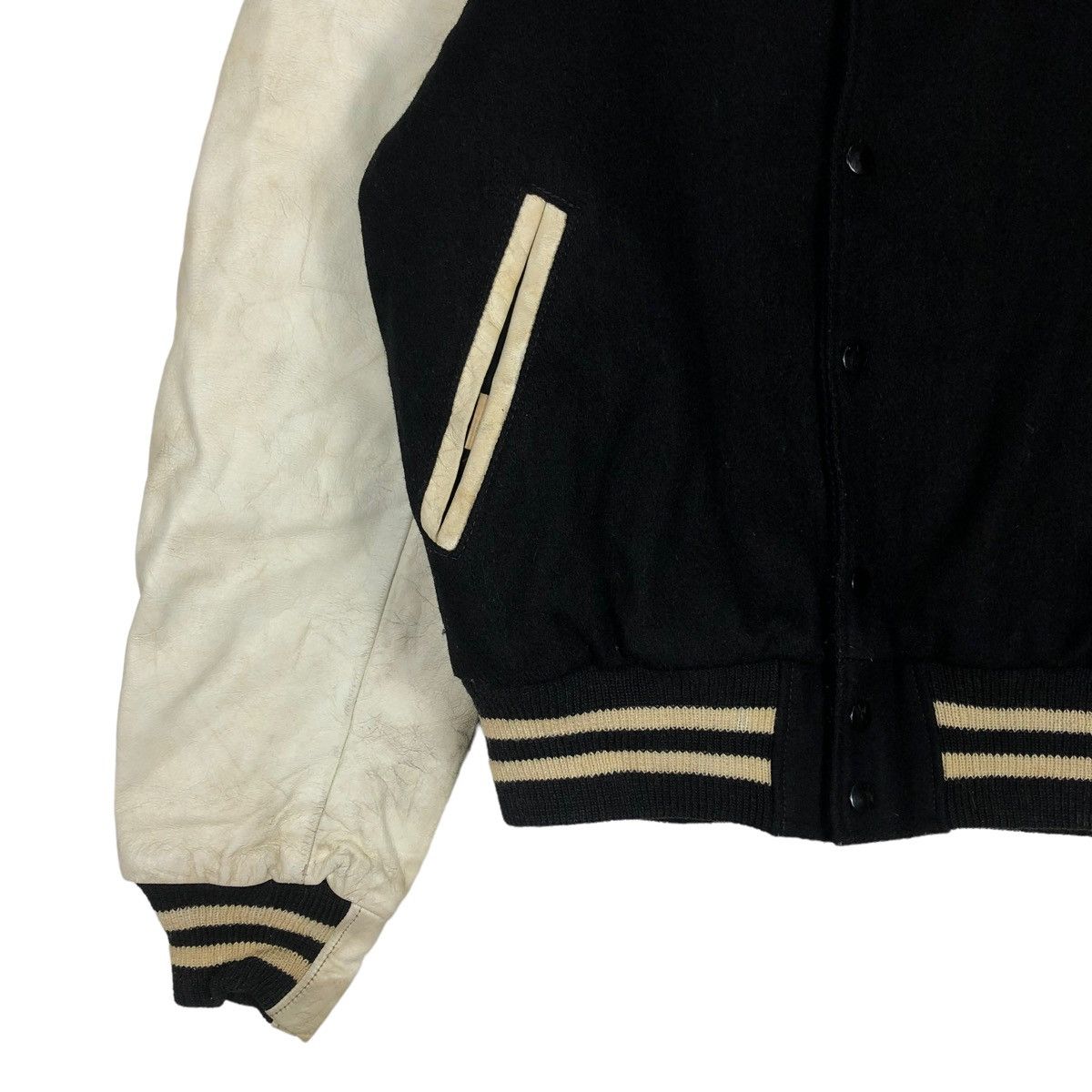 Golden Bear 🔥A Bear For Wear Varsity Jacket Leather Handling Golden Bear Size US L / EU 52-54 / 3 - 3 Thumbnail