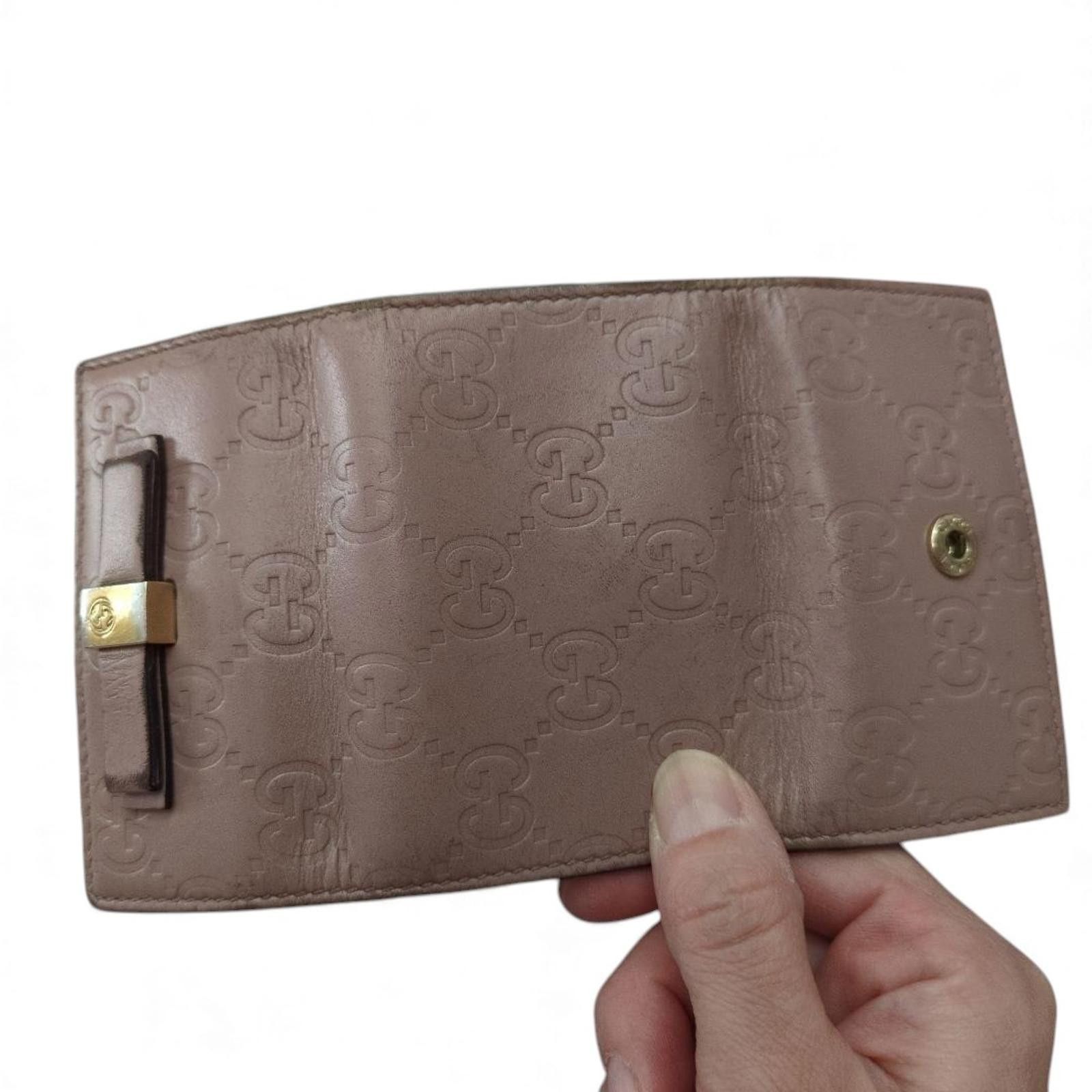 Gucci Gucci - Brown Leather Wallet Bow Detail Size ONE SIZE - 4 Thumbnail