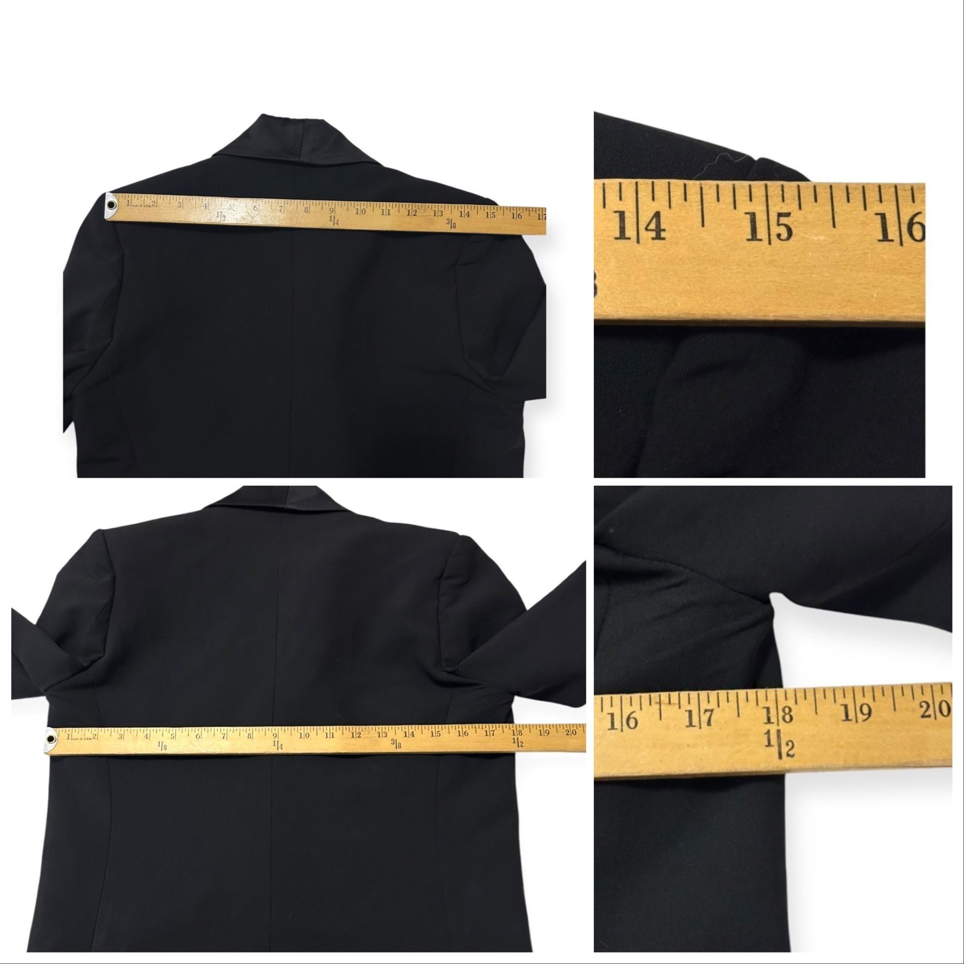 Iro Iro Alix Black Wool Blazer with pin stripe satin collar. 38E Size S / US 4 / IT 40 - 13 Thumbnail
