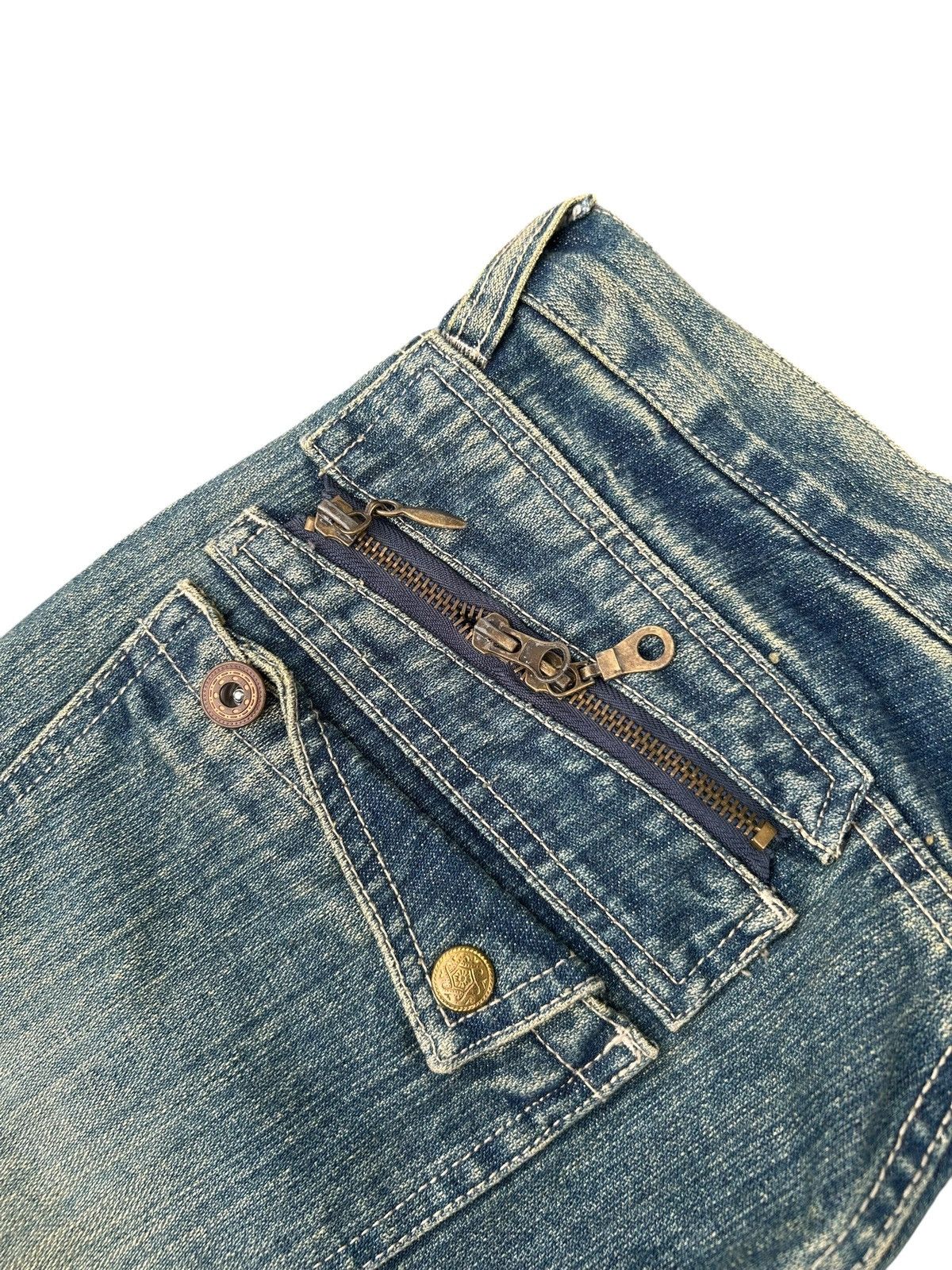 Kapital Japanese Brand limited Punk Bondage Distressed Denim Jeans Size US 32 / EU 48 - 6 Thumbnail
