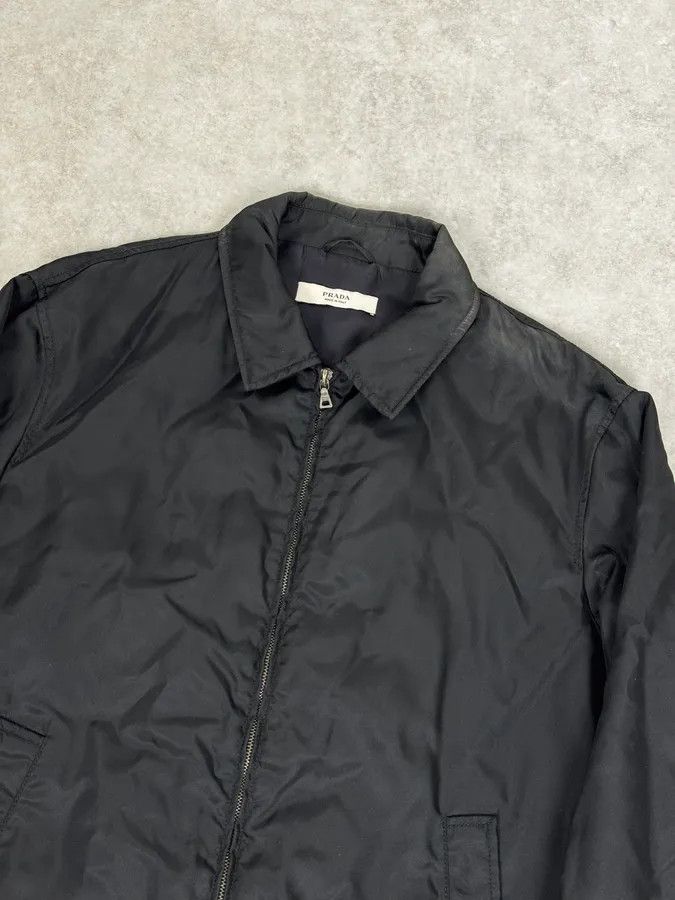 Prada 2000s Prada Black Minimal Nylon Bomber Jacket Size US L / EU 52-54 / 3 - 5 Thumbnail