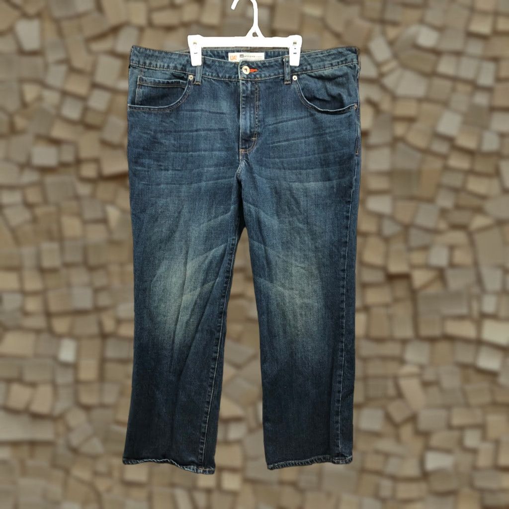 Lee Lee Modern Series Jeans Mens 40x30 Straight Leg Dark Blue Denim Size 40 Regular Size US 40 / EU 56 - 1 Thumbnail