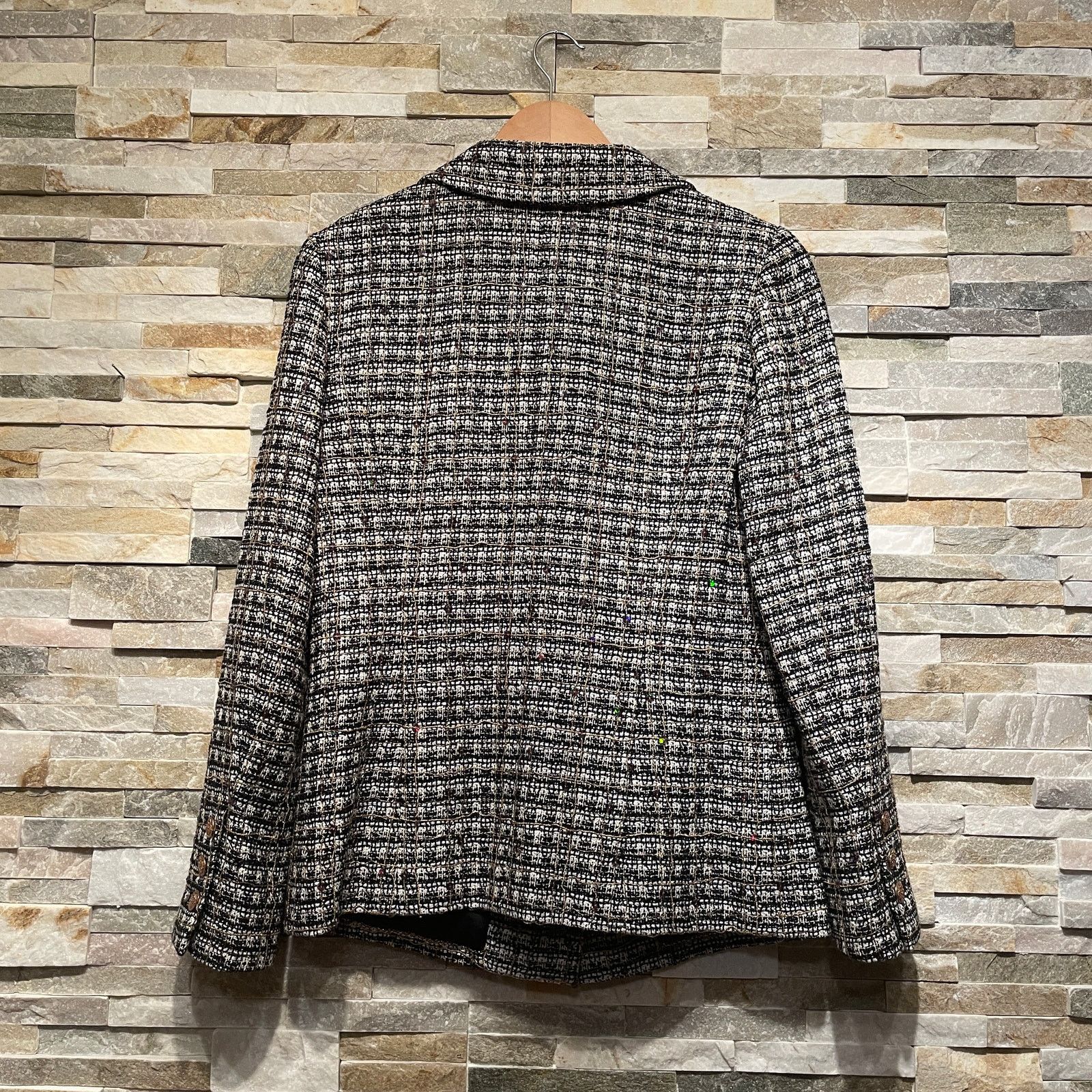 Chanel Chanel 05 Black White Plaid Tweed Sequin Jacket FR 40 Size M / US 6-8 / IT 42-44 - 8 Thumbnail