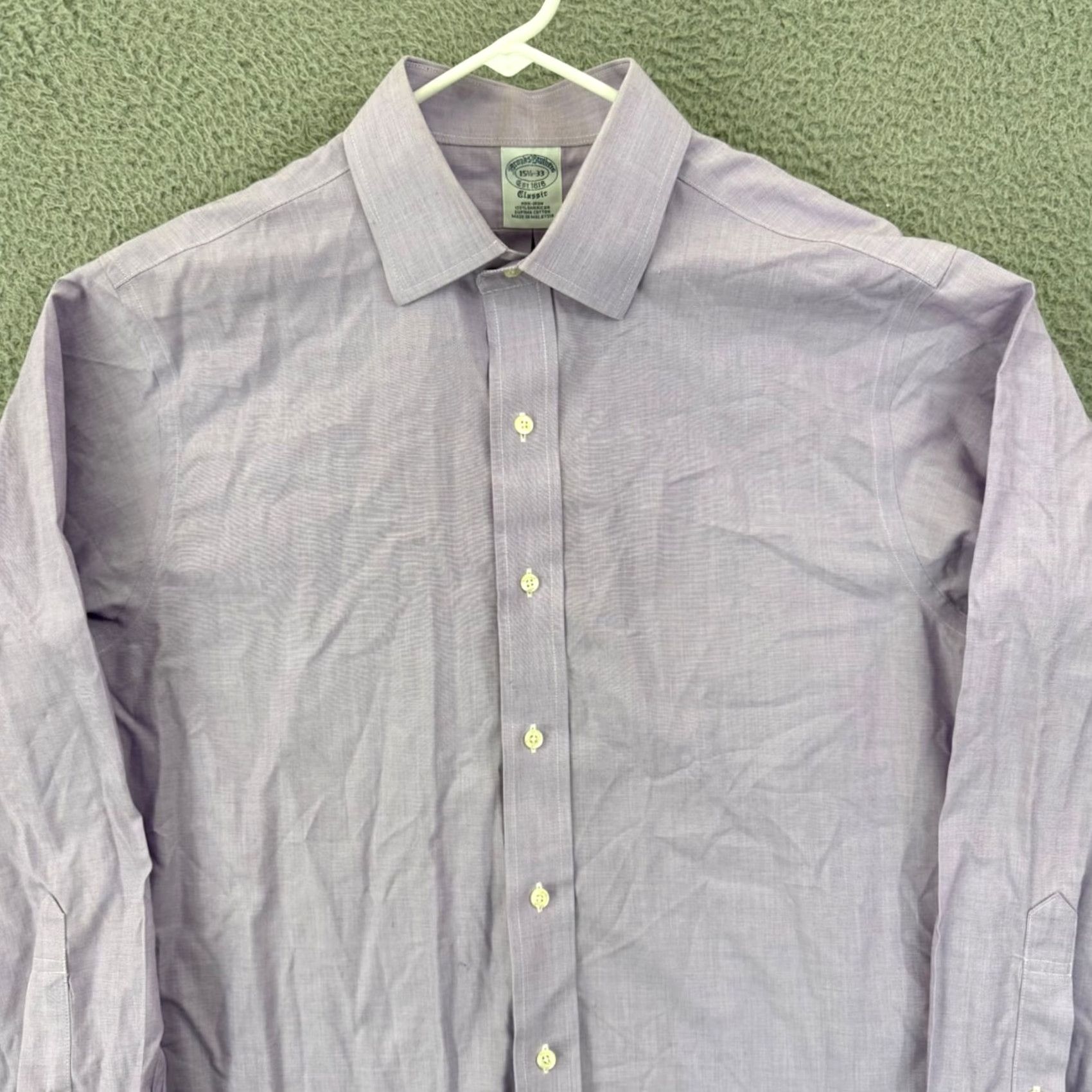 Brooks Brothers Brooks Brothers Shirt Men Medium Oxford Non Iron Supima Barrel Cuff Classic blue long sleeve button-up dress shirt Size US M / EU 48-50 / 2 - 3 Thumbnail