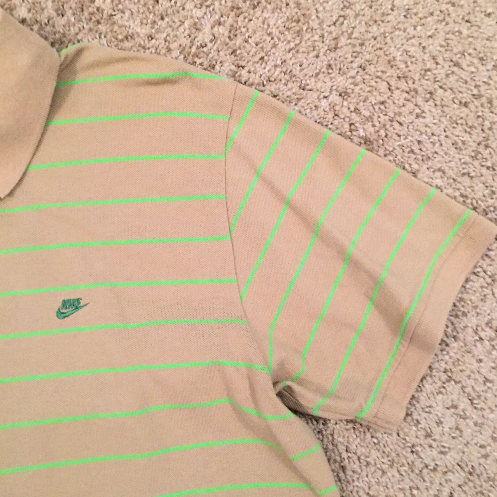 Nike Nike Polo Shirt Mens XL Green Striped Short Sleeve Knit PolO Size US XL / EU 56 / 4 - 4 Thumbnail
