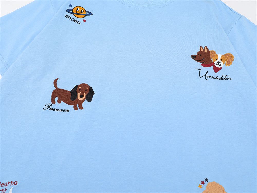 Japanese Brand × Vintage Cartoon puppy embroidered short-sleeved loose T-shirt Size US M / EU 48-50 / 2 - 3 Thumbnail
