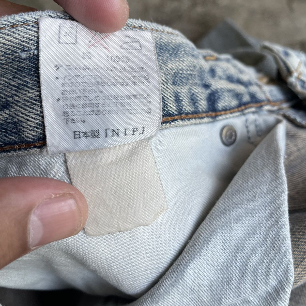 Wrangler 🔥Vintage 80s Wrangler Stoned Washed Ripped Distress Jeans Size US 32 / EU 48 - 17 Thumbnail
