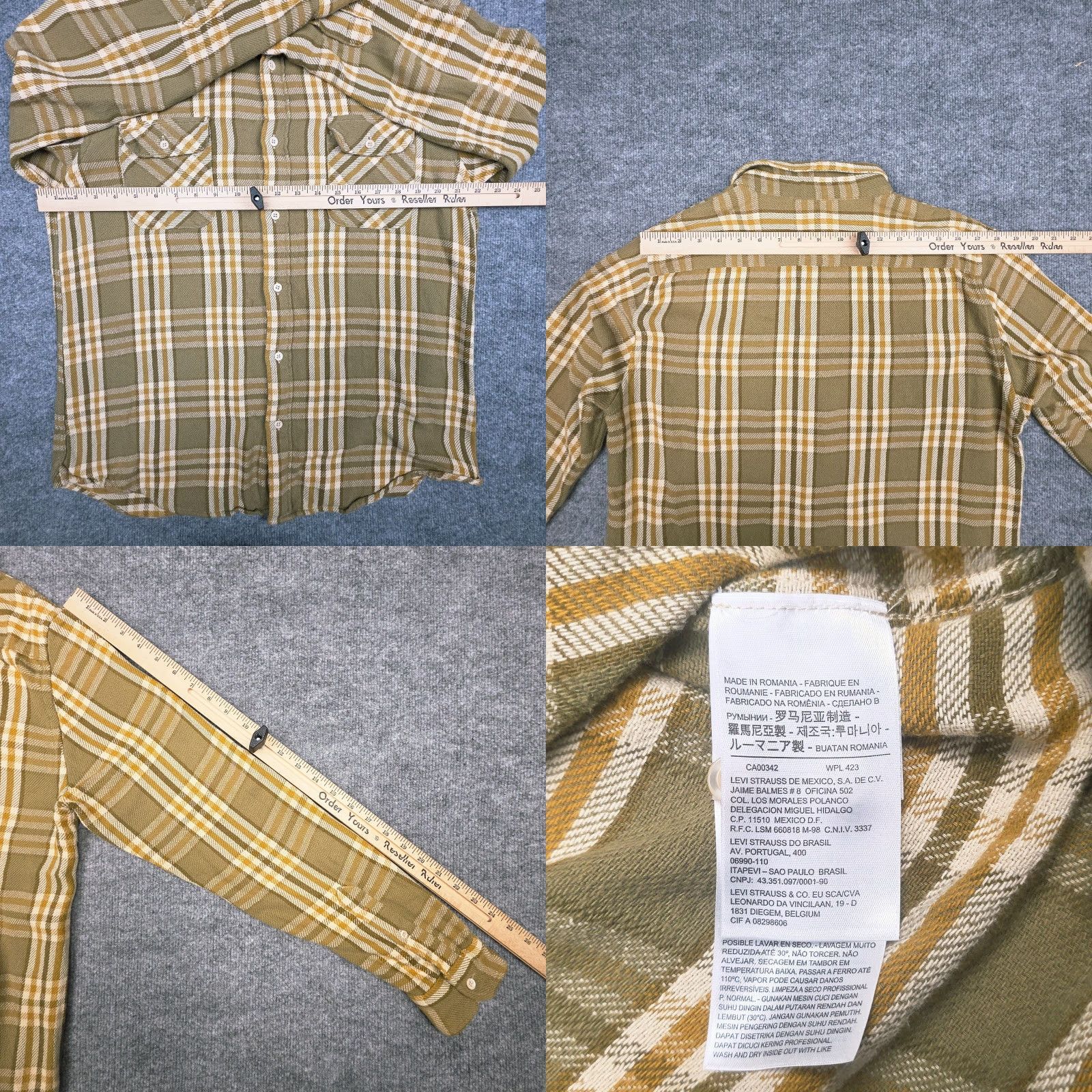 Levi's VINTAGE Levi Strauss Western Wear Flannel Mens Large Sanforized Plaid Button Up Size US L / EU 52-54 / 3 - 8 Thumbnail