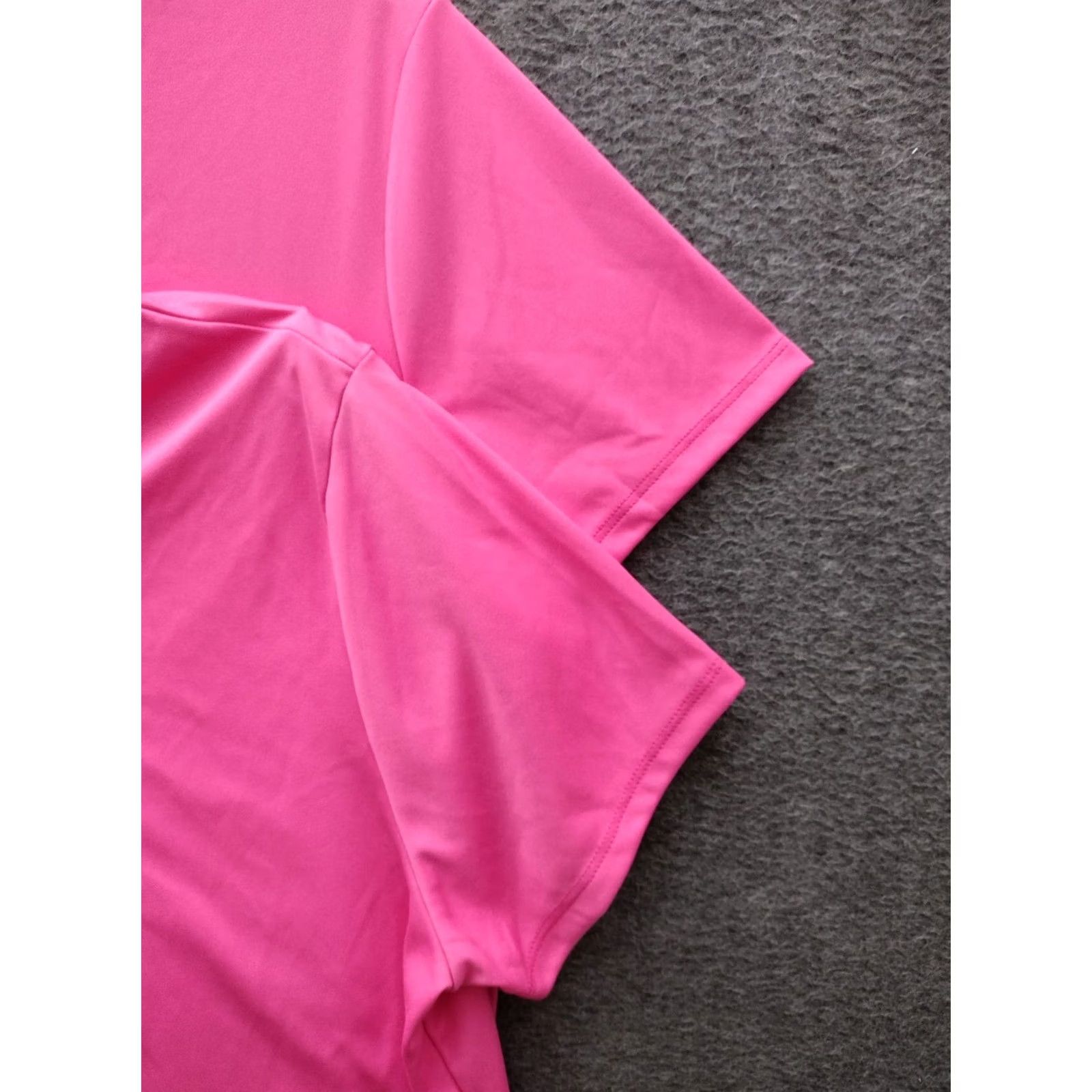 Hanes Hanes Cool Dry Short Sleeve Men's T-Shirt Hot Pink 2-Pack XL Crew Neck Pullover 100% Polyester Workout Sports Activewear Right? Size US XL / EU 56 / 4 - 7 Thumbnail