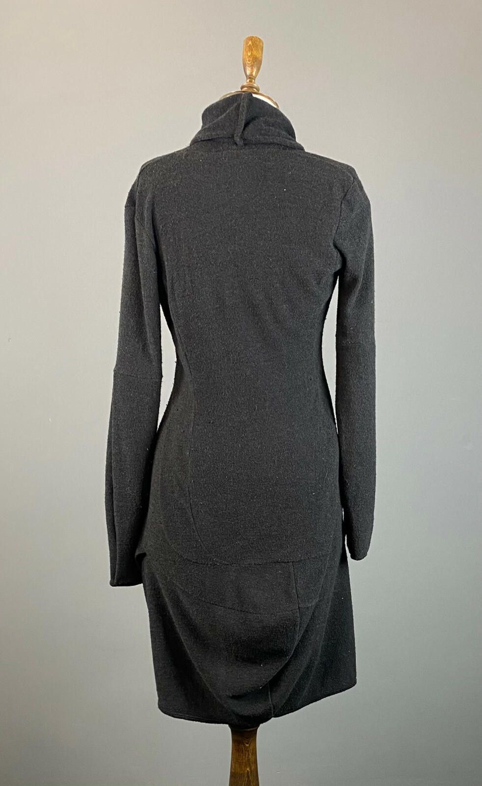 Designer Absolut by Zebra Gernan Designer Black Full Midi Dress Large Size L / US 10 / IT 46 - 4 Thumbnail