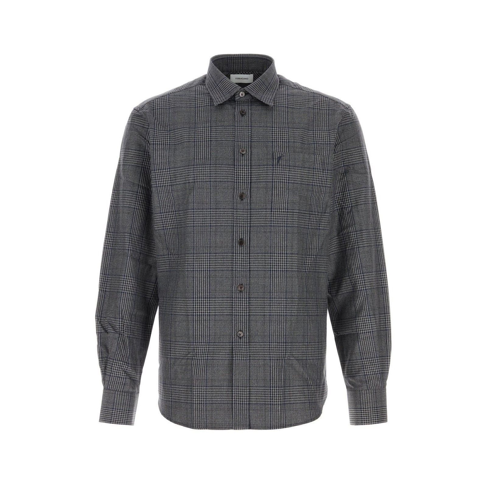 FERRAGAMO Embroidered Oxford Shirt New & Authentic (Men's si